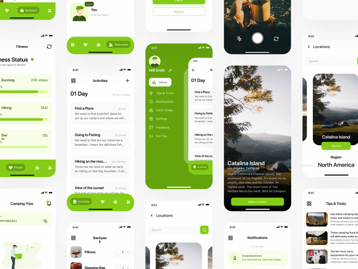 travel booking ui