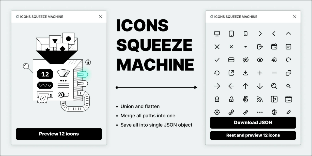 Free ICONS SQUEEZE MACHINE Figma Plugin