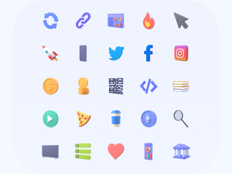 Multipurpose 3D Icons Pack - Free Figma Resource | Figma Elements