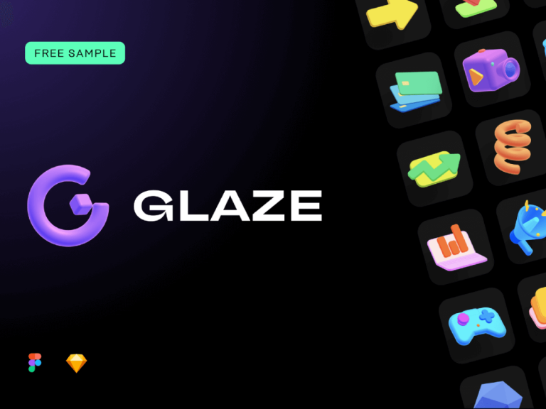 Glaze - 3D Icons Pack - Free Figma Resource | Figma Elements
