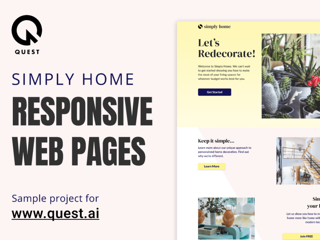 Simply Home - Responsive Web Pages - Free Figma Resource | Figma Elements