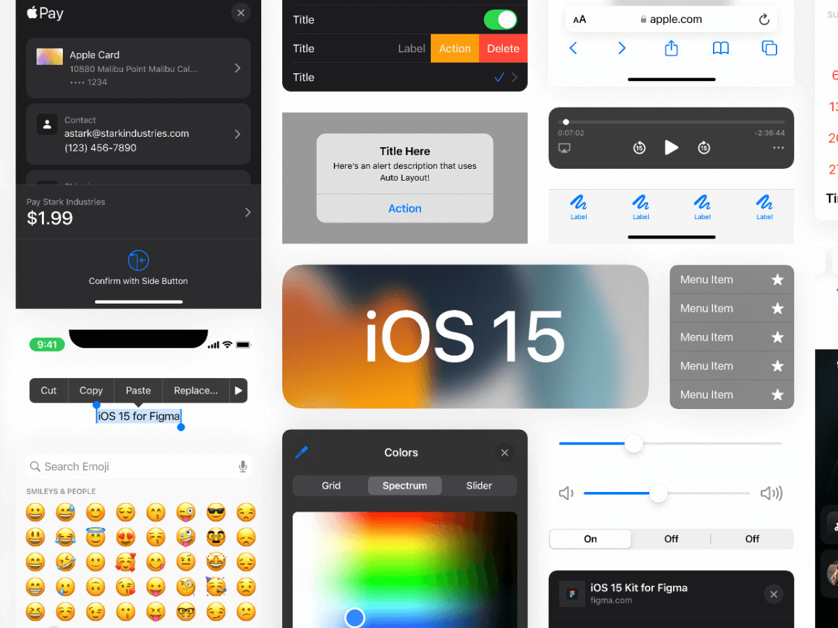 iOS 15 UI Kit - Free Figma Resource | Figma Elements