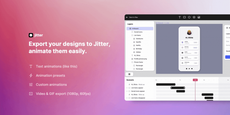 Free Jitter · Animate your Figma designs Figma Plugin | Figma Elements