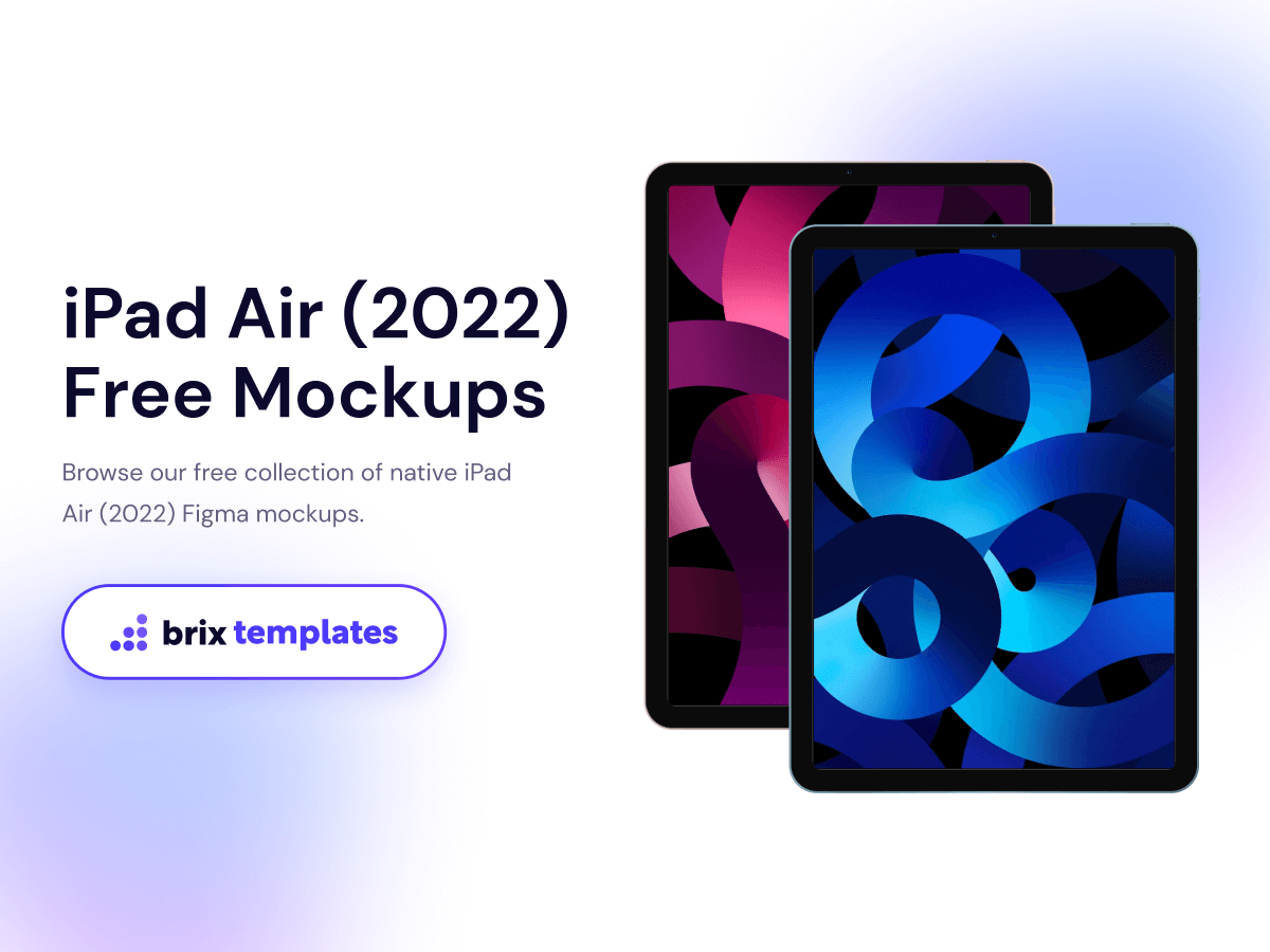 iPad (2022) Free Mockups, BRIX Templates