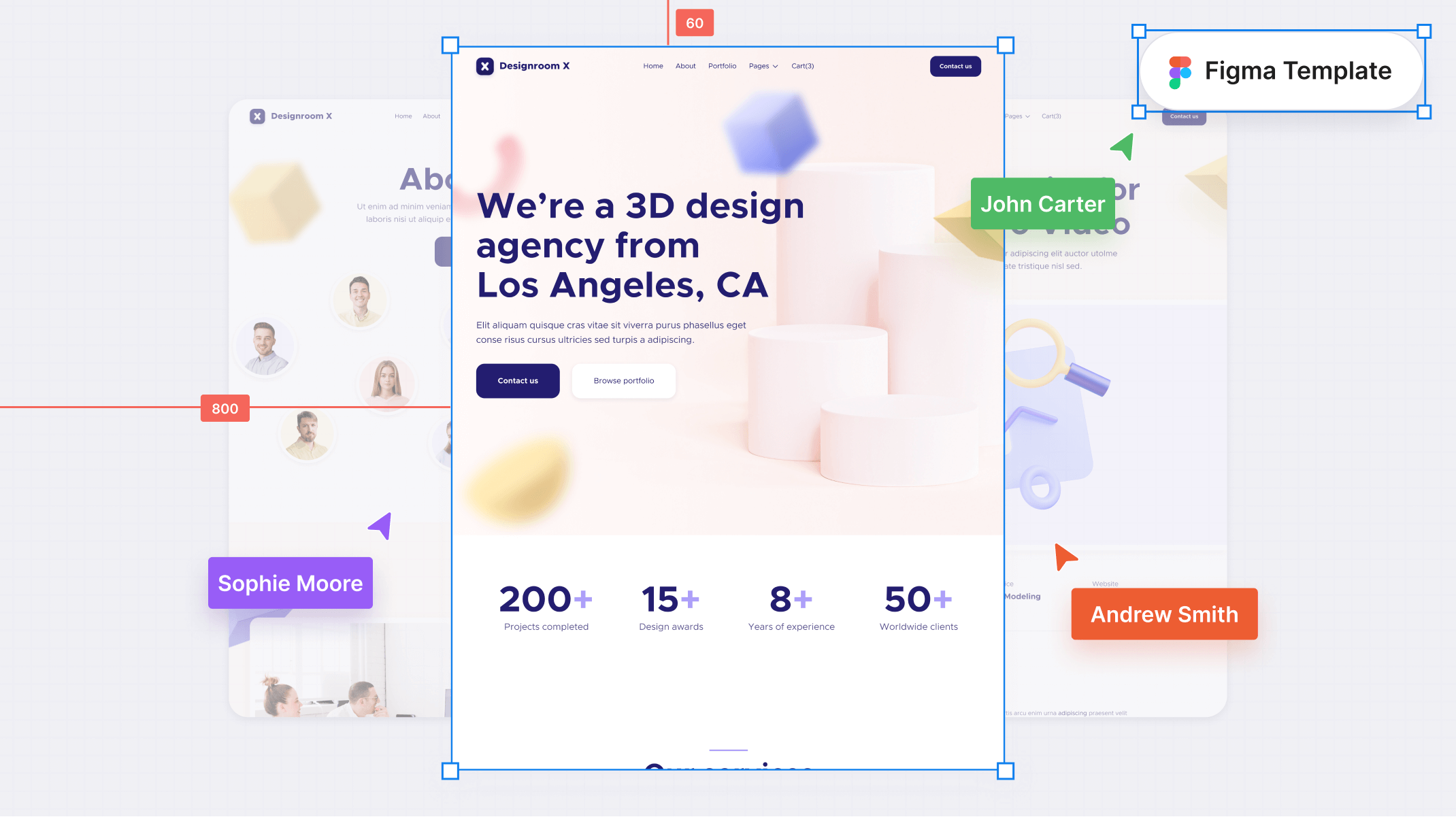 3D Design Agency Figma Template