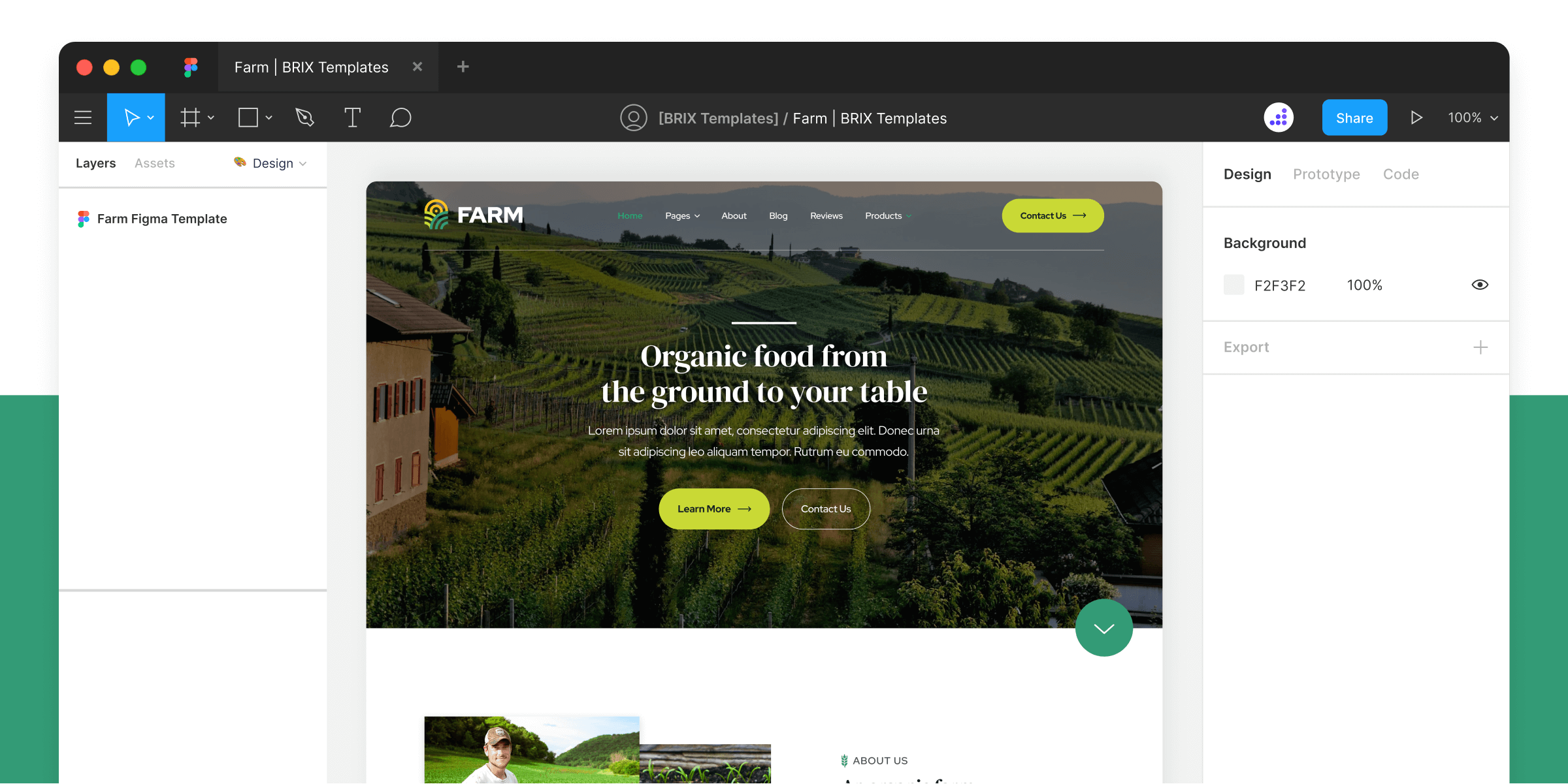 Agriculture Website Figma Template