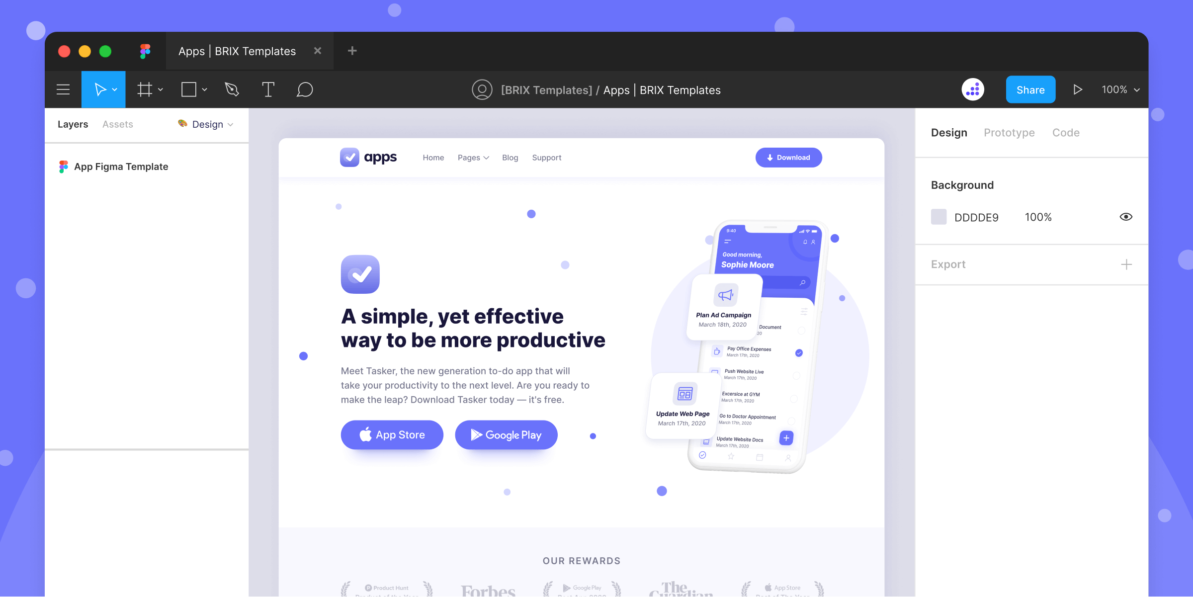 App Website Figma Template