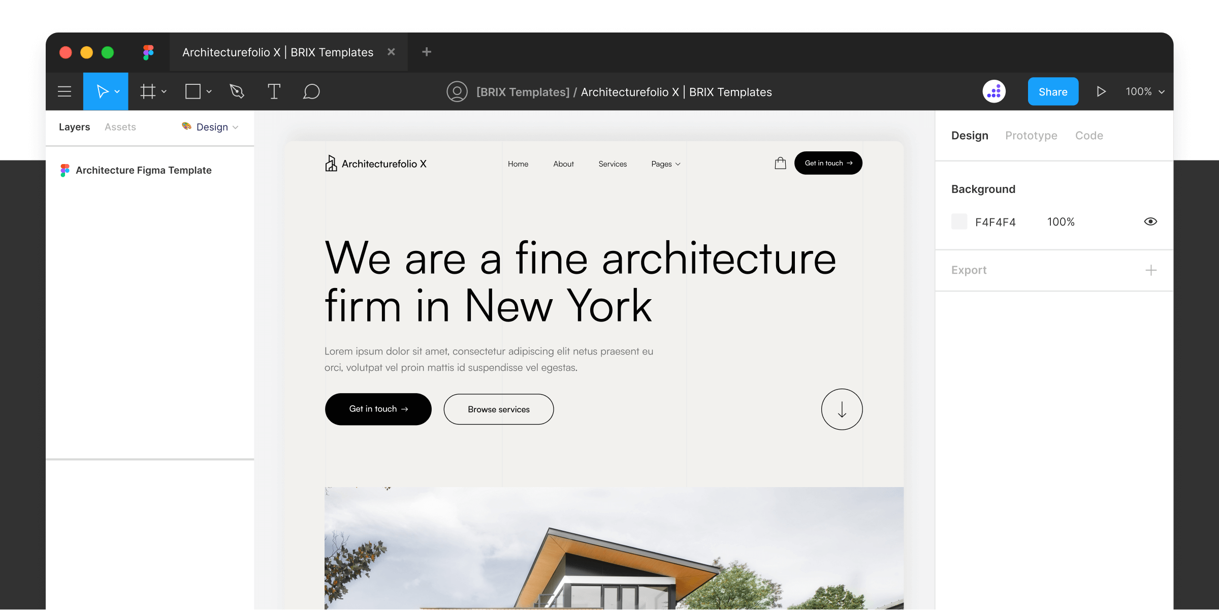 Architecture Design Website Figma Template