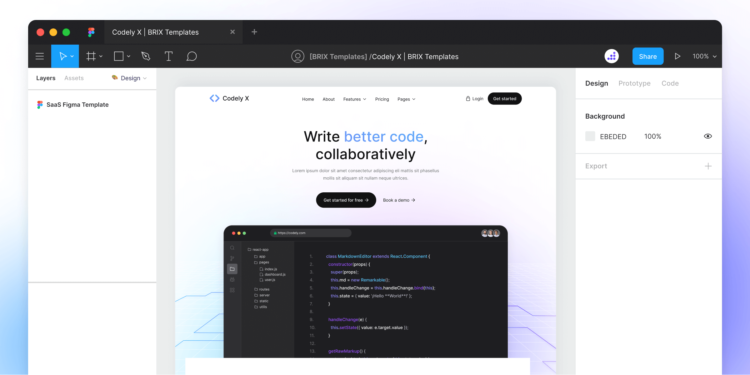 B2B SaaS Startup Website Figma Template