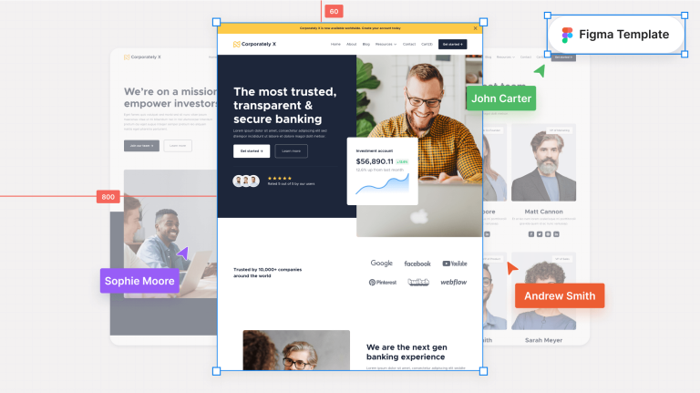 Corporately X - B2B Startup Figma Template - Free Figma Resource ...