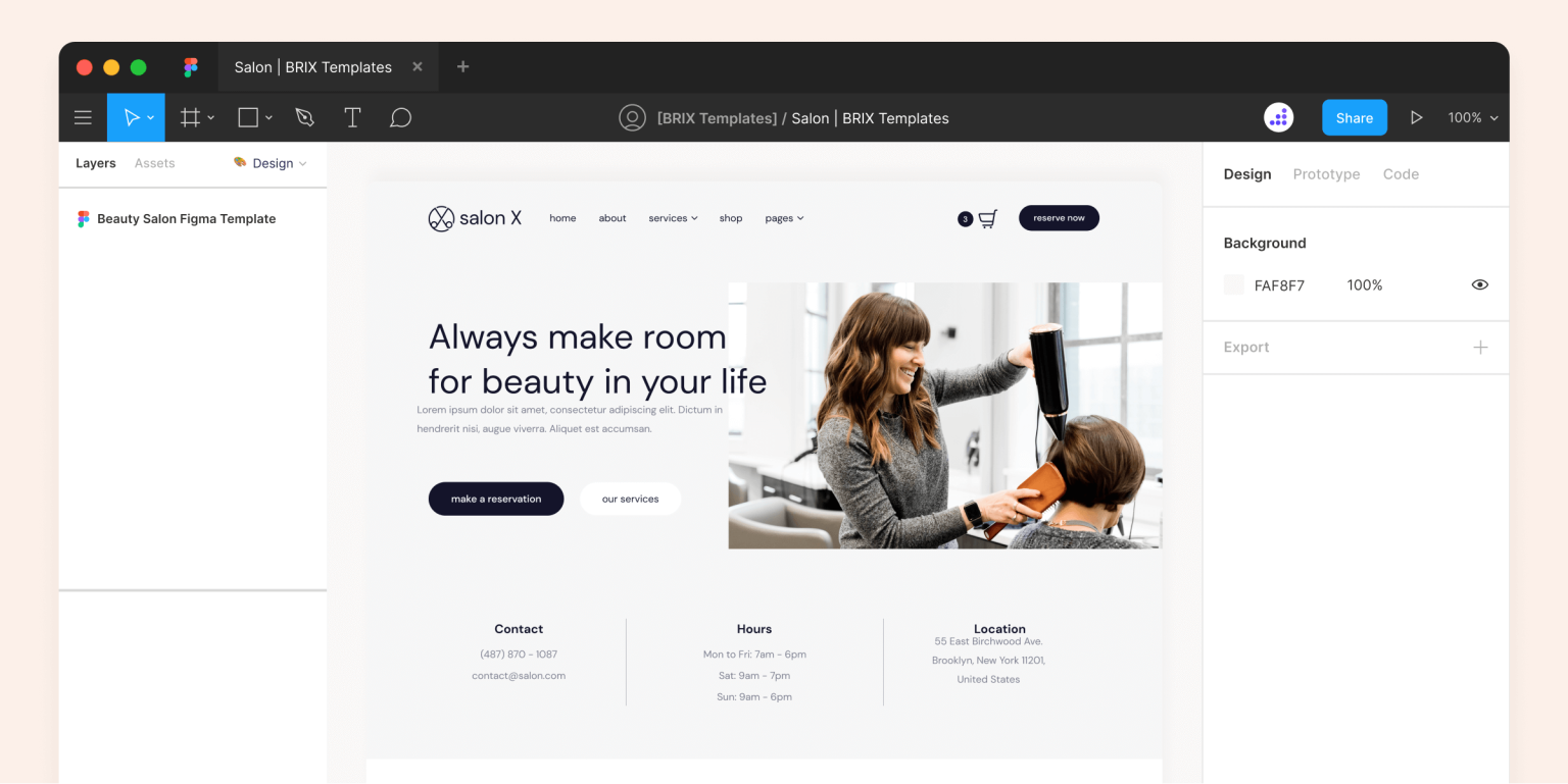 Salon X - Beauty Salon Figma Template - Free Figma Resource | Figma ...