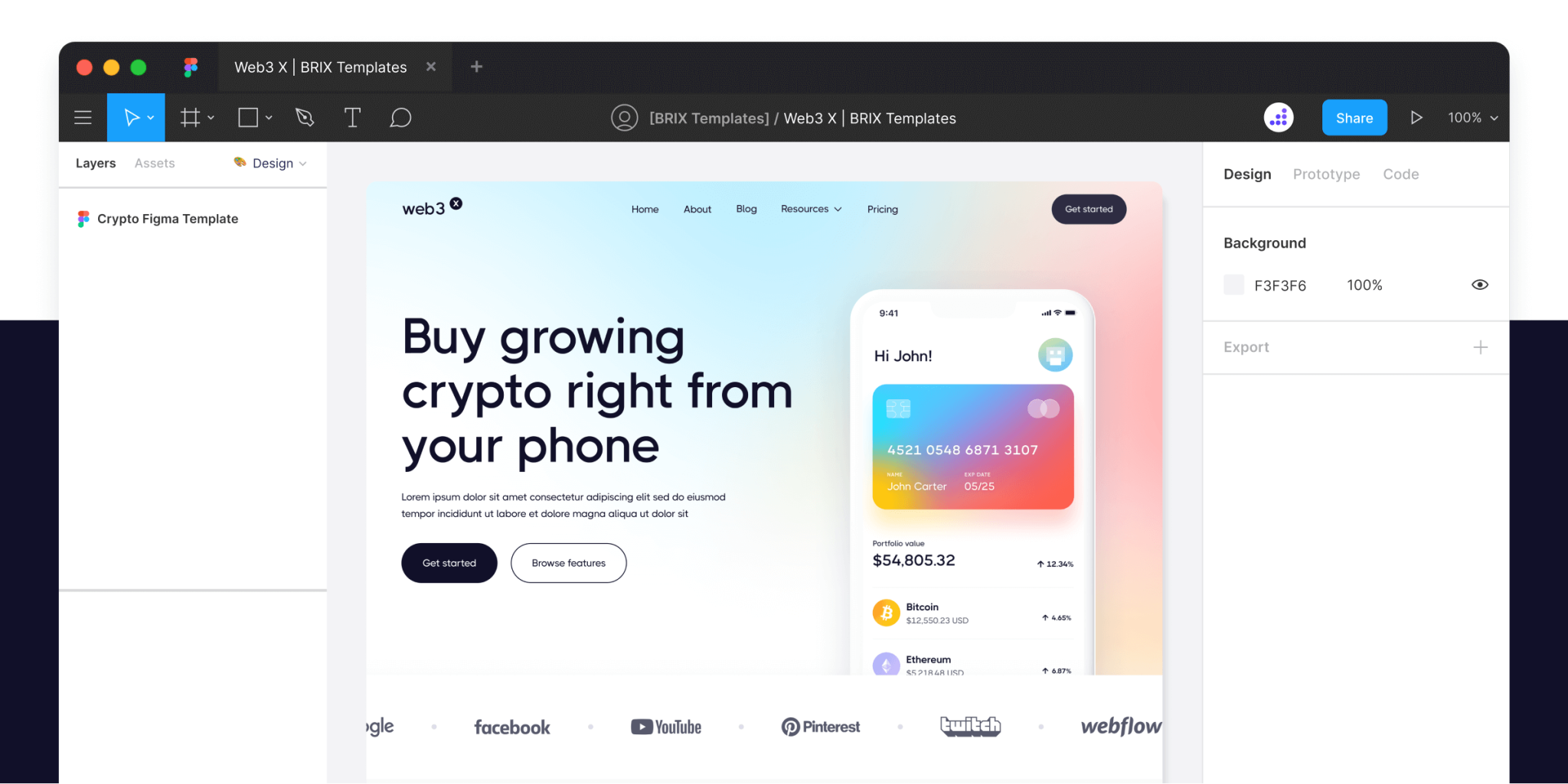 Web3 X - Crypto & Web3 Figma Template - Free Figma Resource | Figma ...