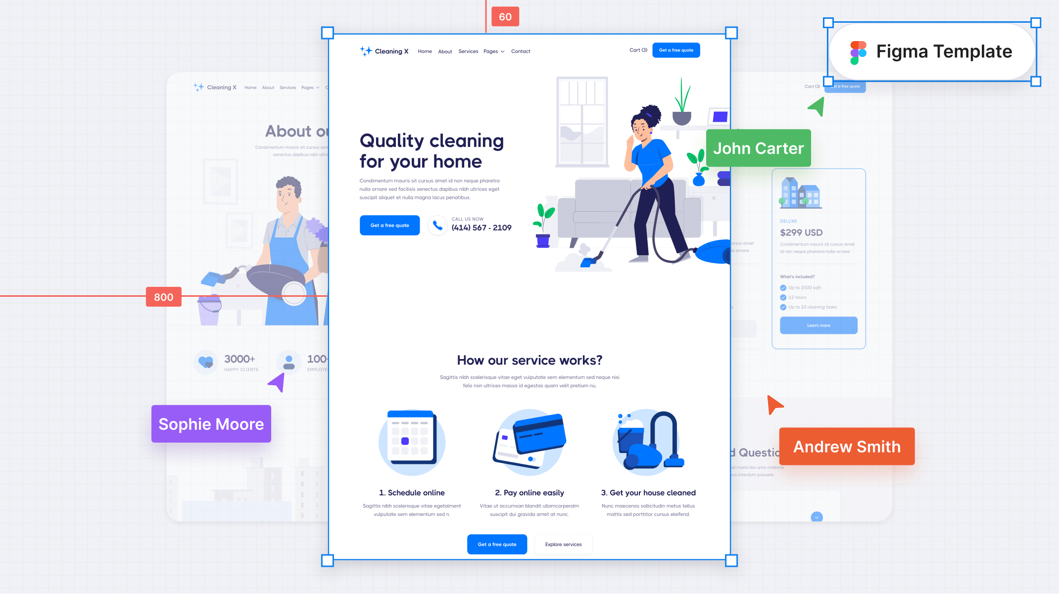 Cleaning Services Figma Template