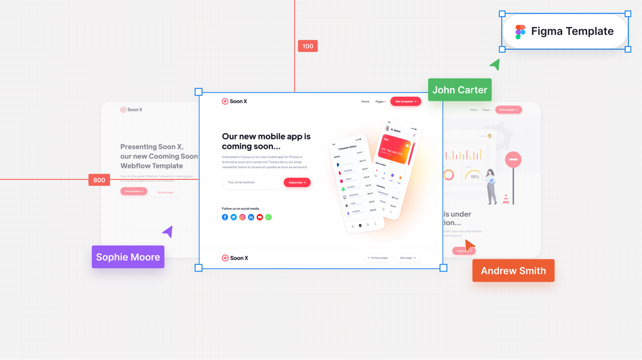 Soon X - Coming Soon Figma Template - Free Figma Resource | Figma Elements