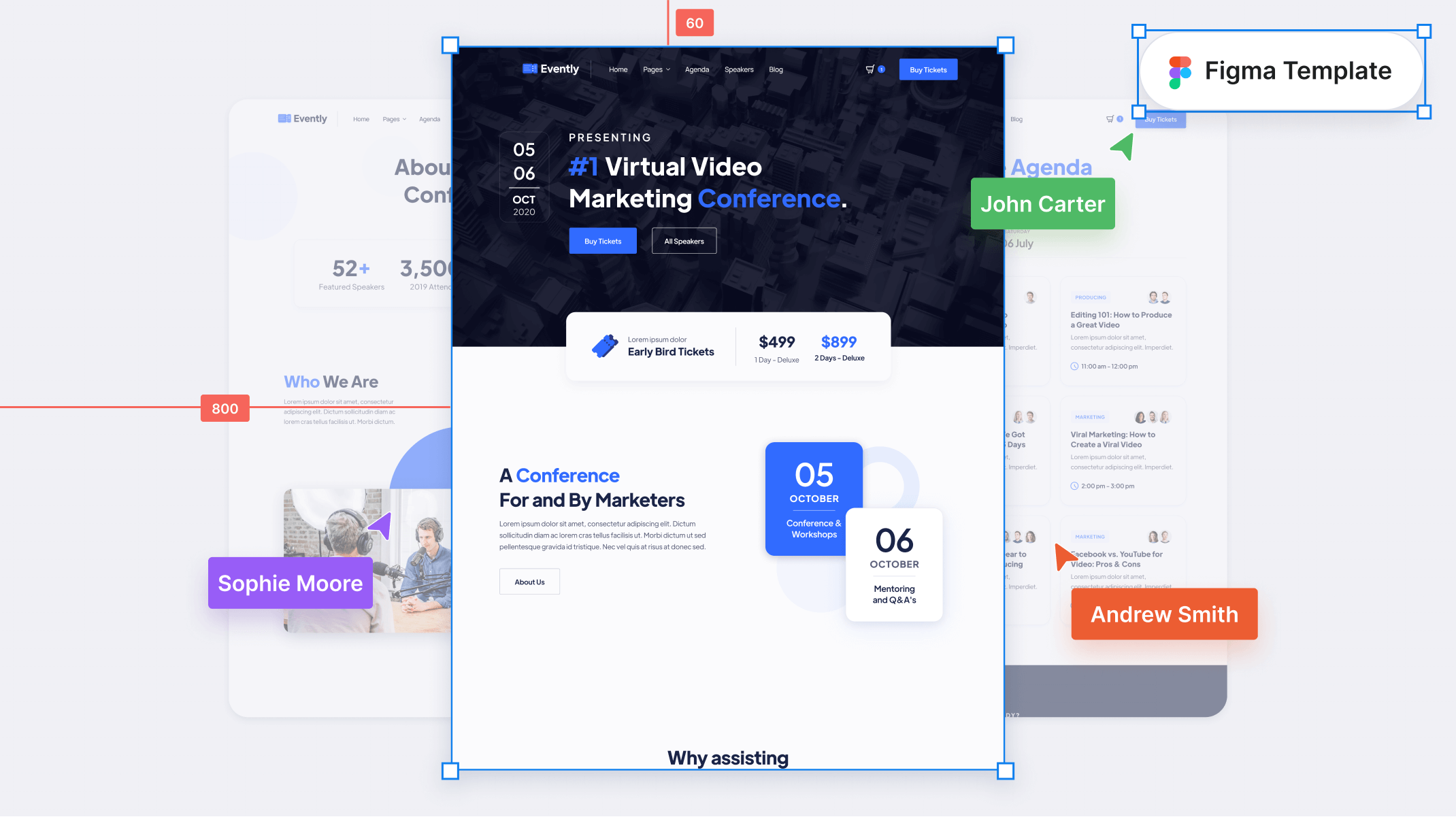 Evently Conference Figma Template Free Figma Resource Figma Elements