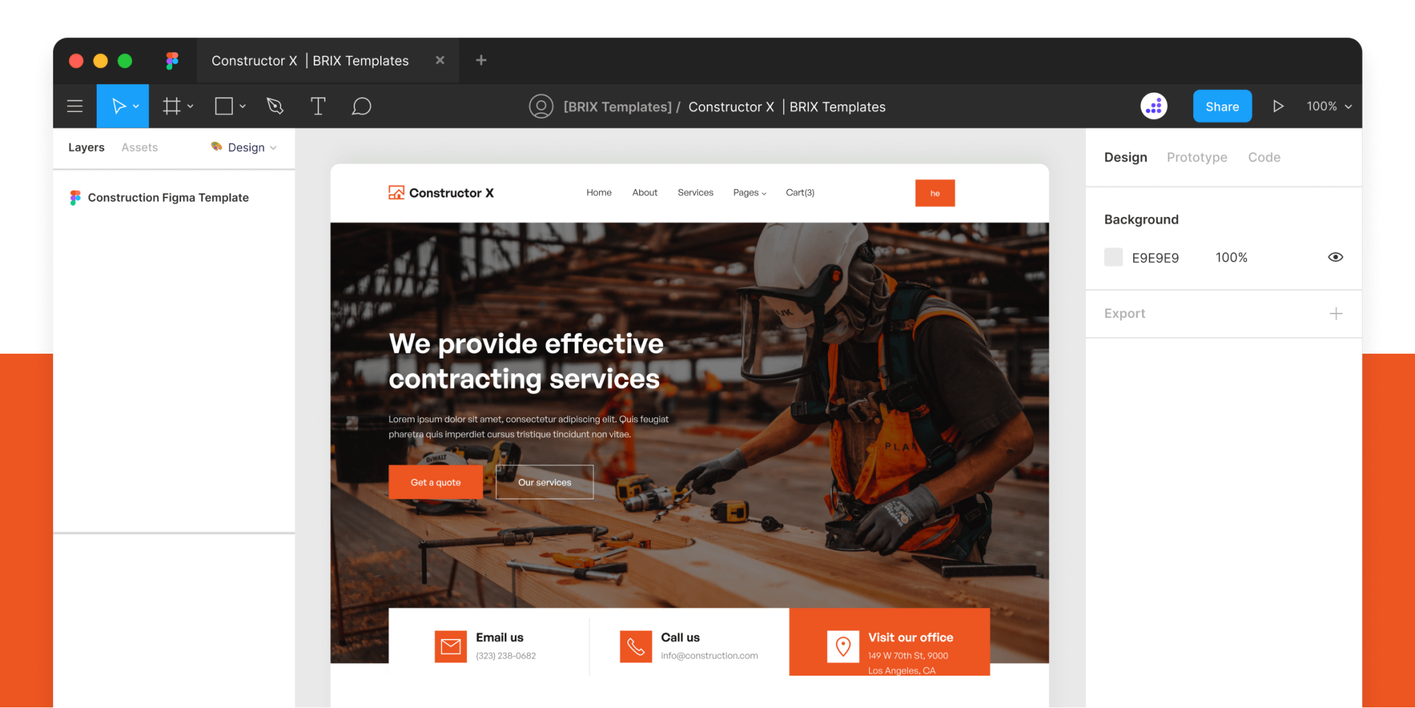 Contractor X - Construction Figma Template - Free Figma Resource ...