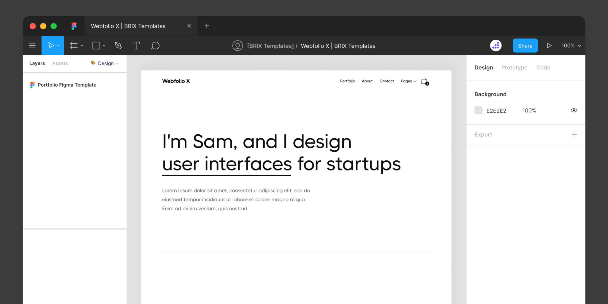 Webfolio X - Portfolio Figma Template - Free Figma Resource | Figma ...