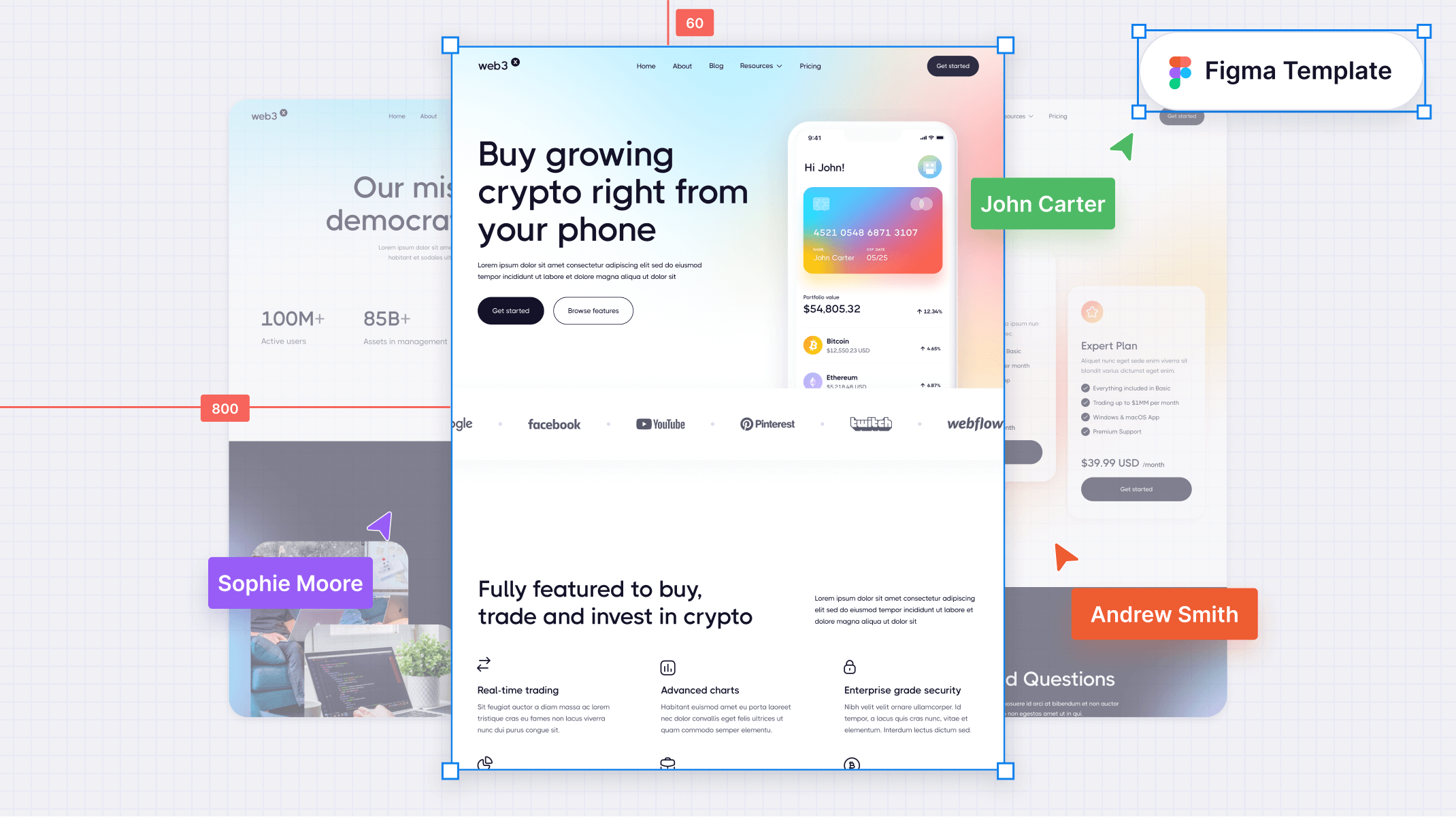 Web3 X Crypto Web3 Figma Template Free Figma Resource Figma