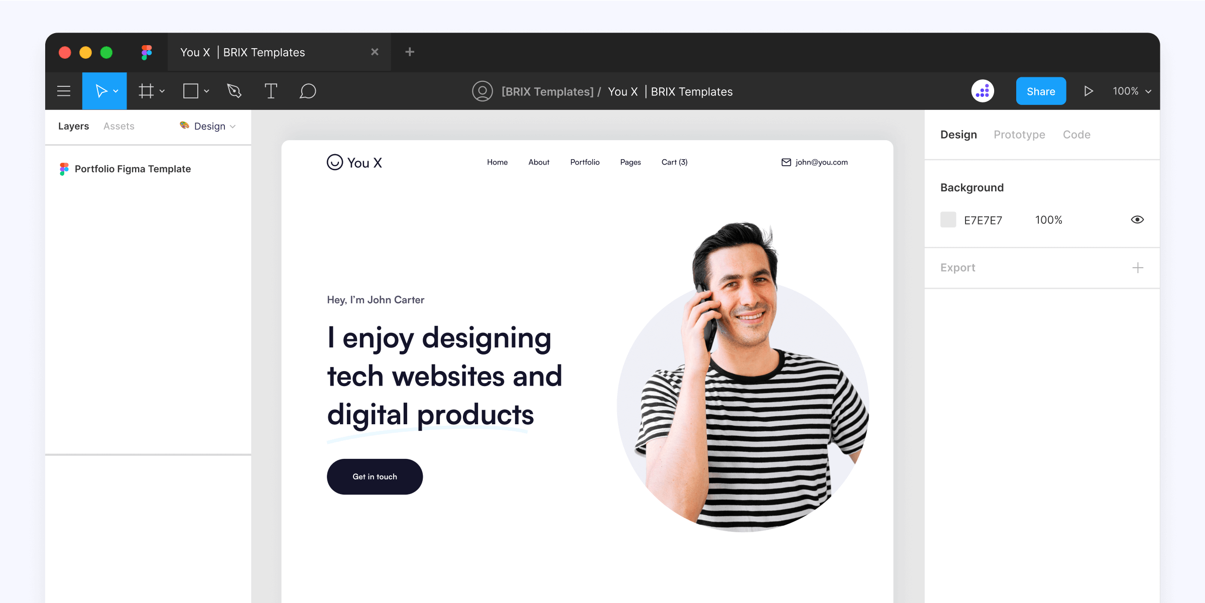 CV Website Figma Template