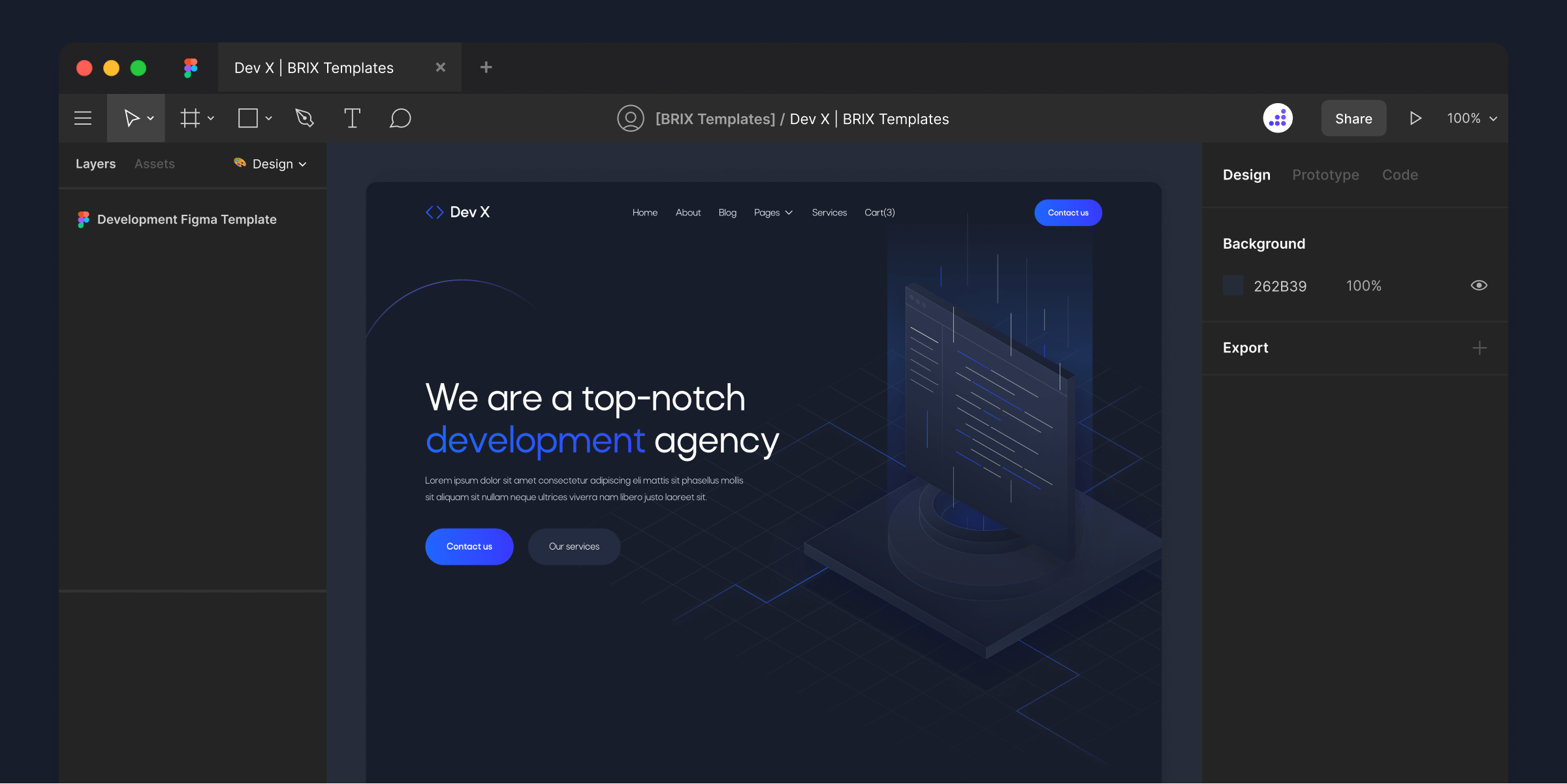 Development Agency Website Figma Template