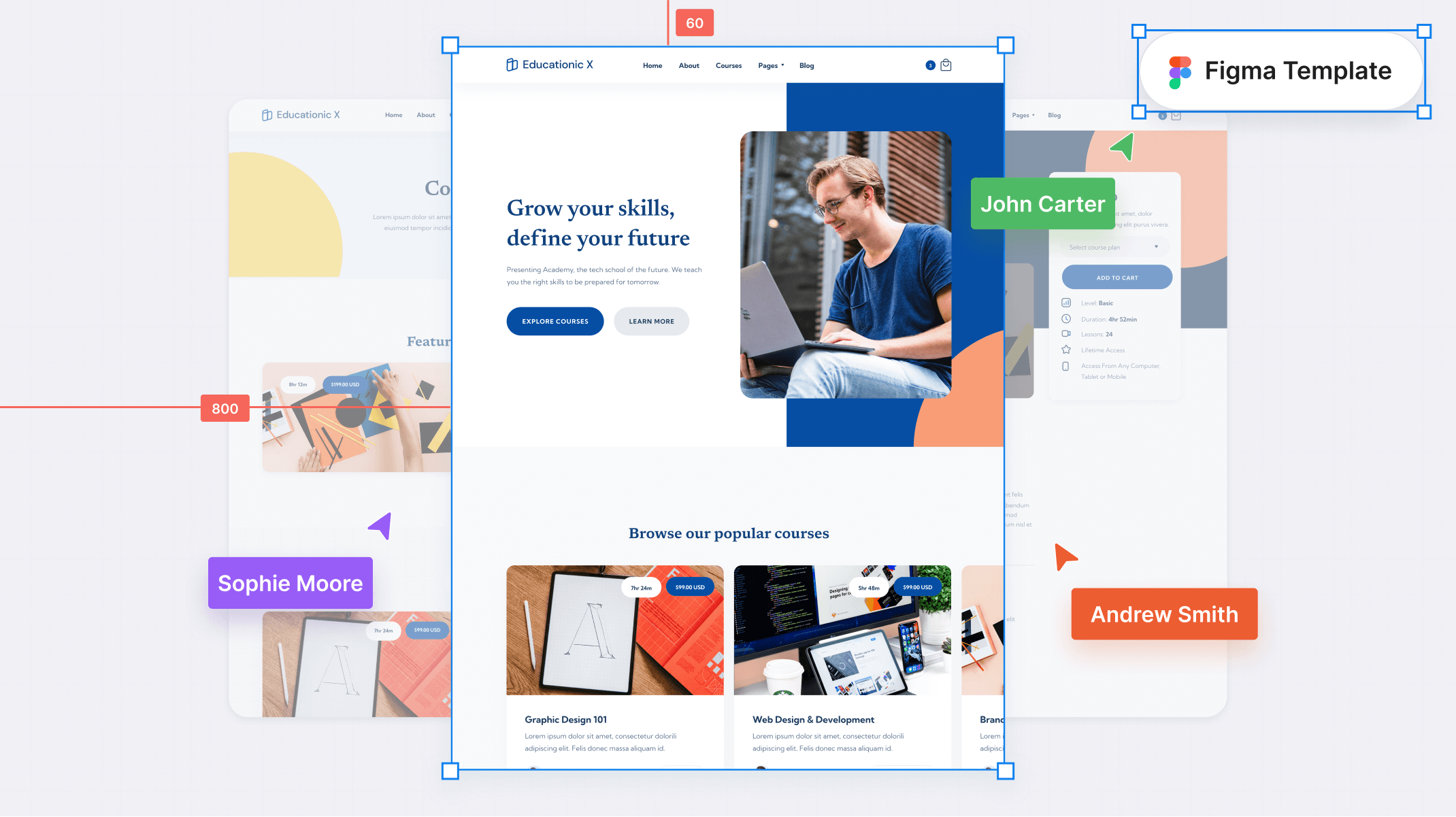 Educatonic X Education Figma Template Free Figma Resource Figma Elements