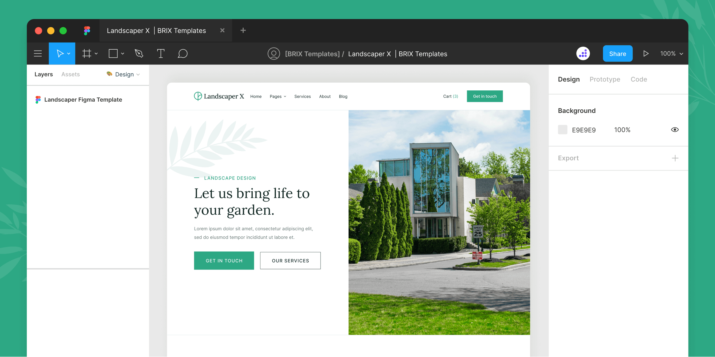 Garden Designers Website Figma Template