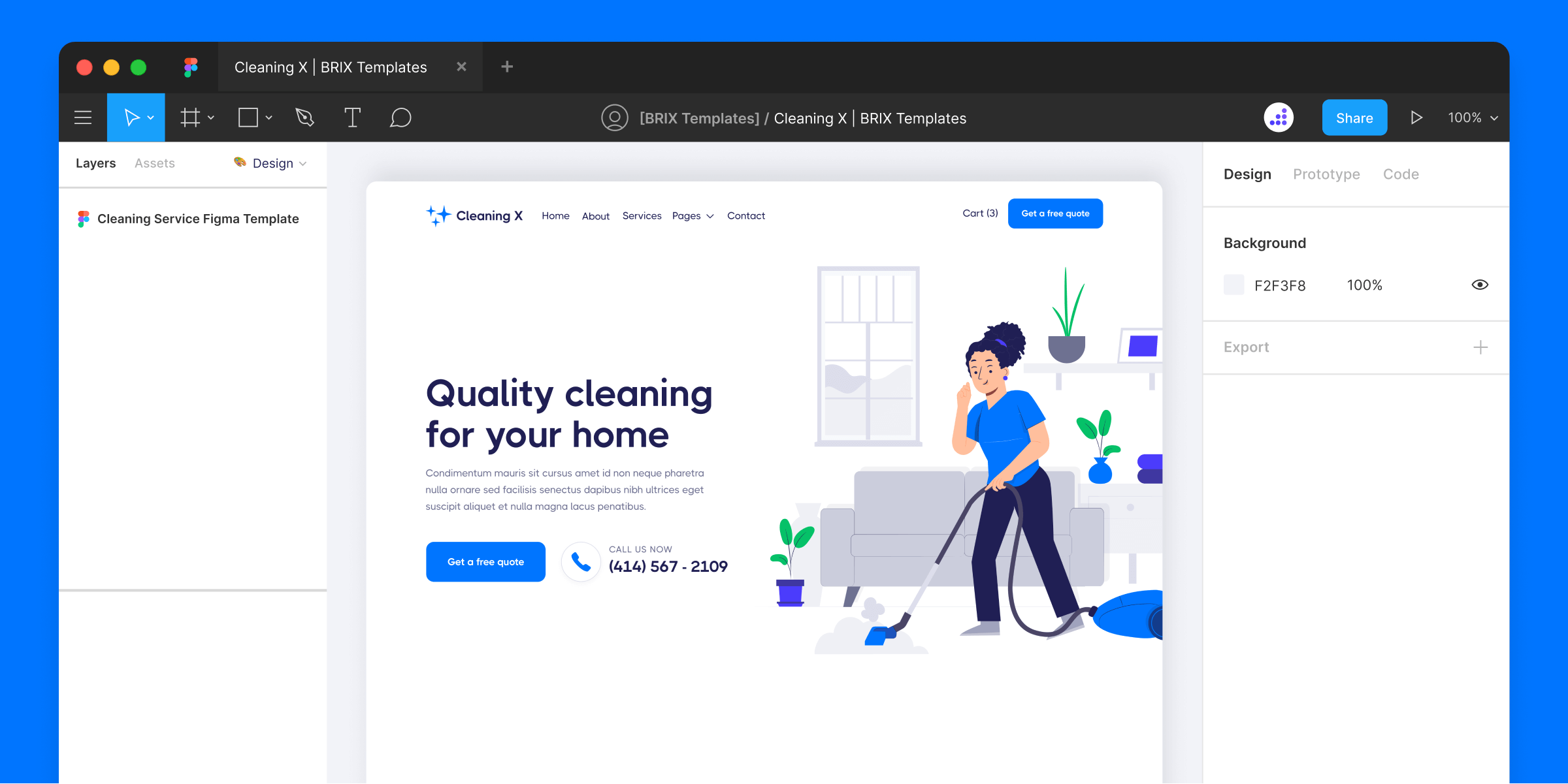 House Cleaning Website Figma Template