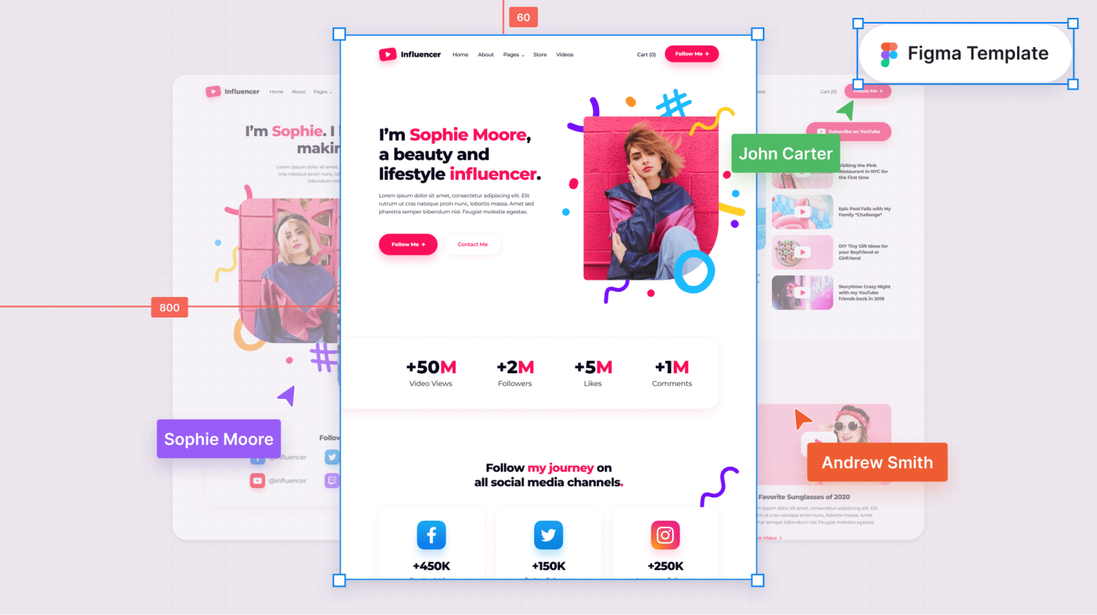 Influencer Influencer Figma Template Free Figma Resource Figma