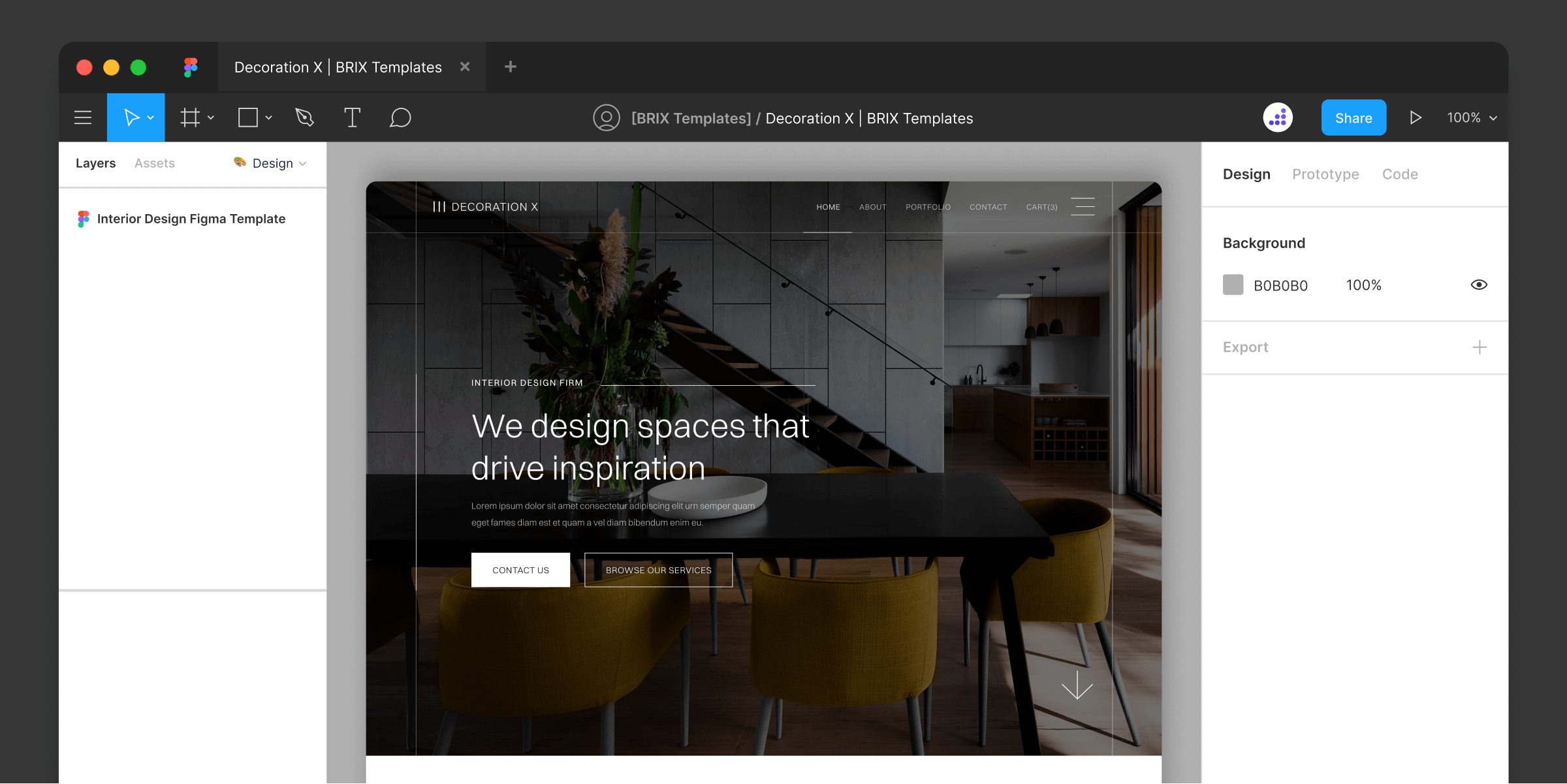 Interior Designer Website Figma Template