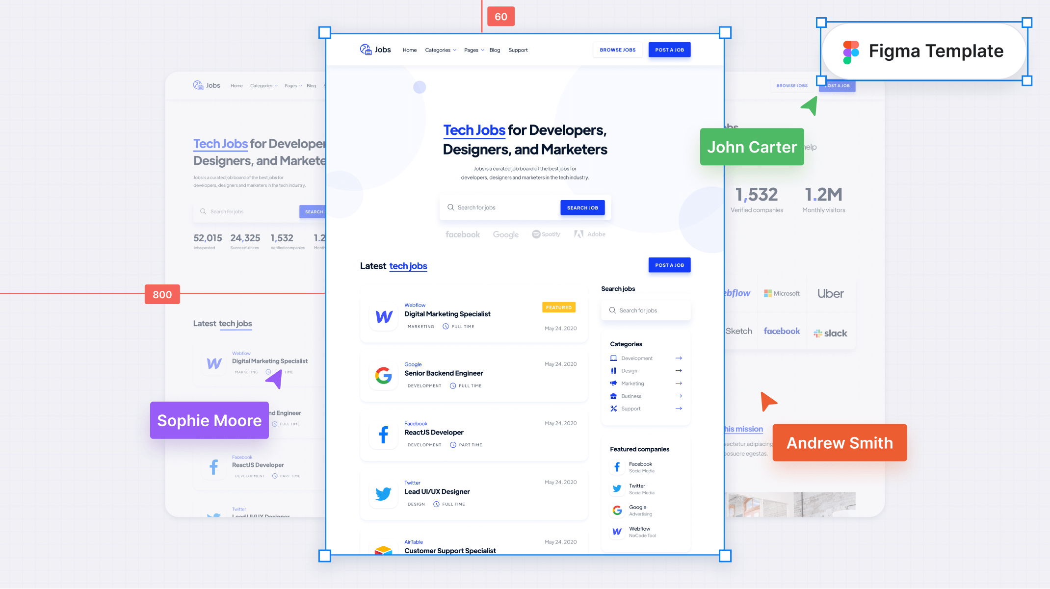 Jobs Job Board Figma Template Free Figma Resource Figma Elements