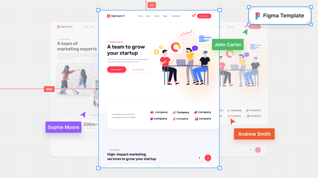 AgencyproX - Marketing Agency Figma Template - Free Figma Resource ...