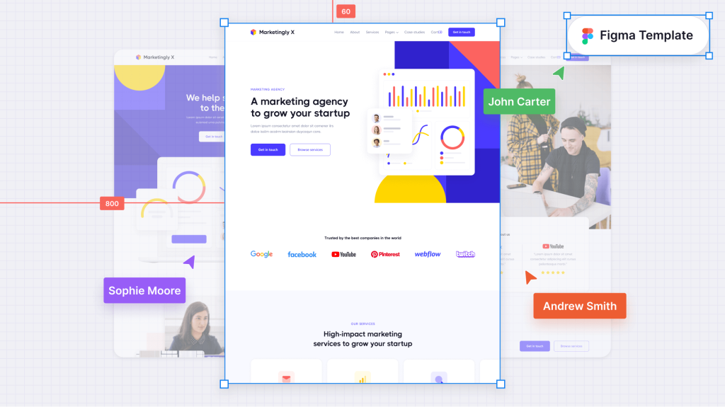 Marketingly X - Marketing Agency Figma Template - Free Figma Resource ...