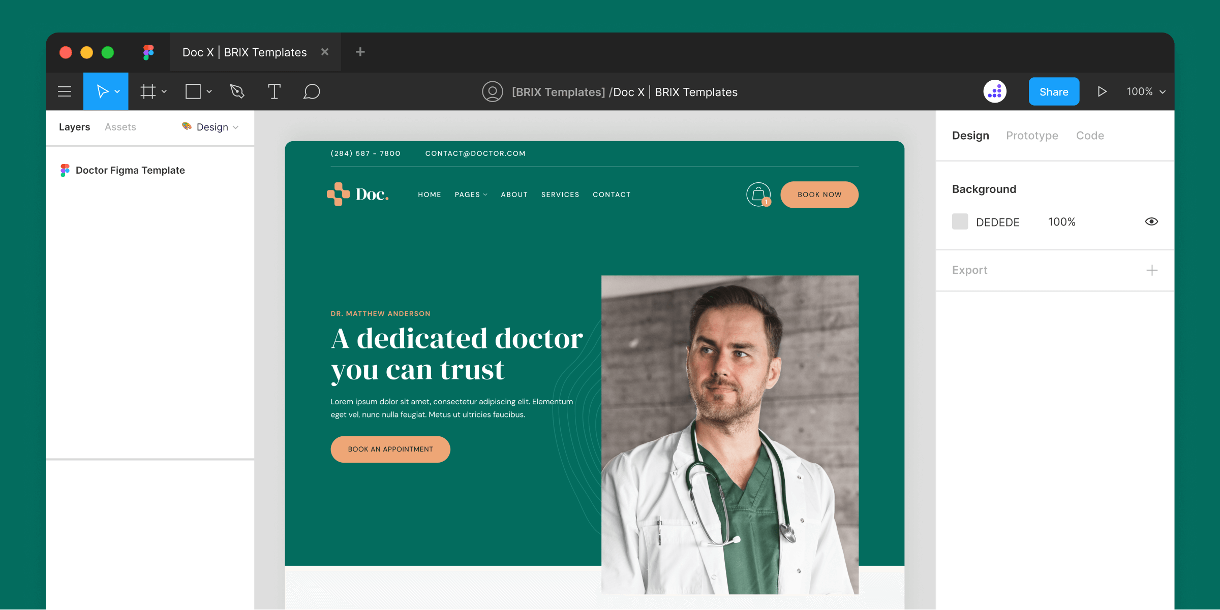 Medical Clinics Website Figma Template