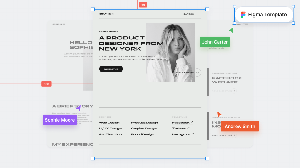 Graphik X - Minimal Portfolio Figma Template - Free Figma Resource ...
