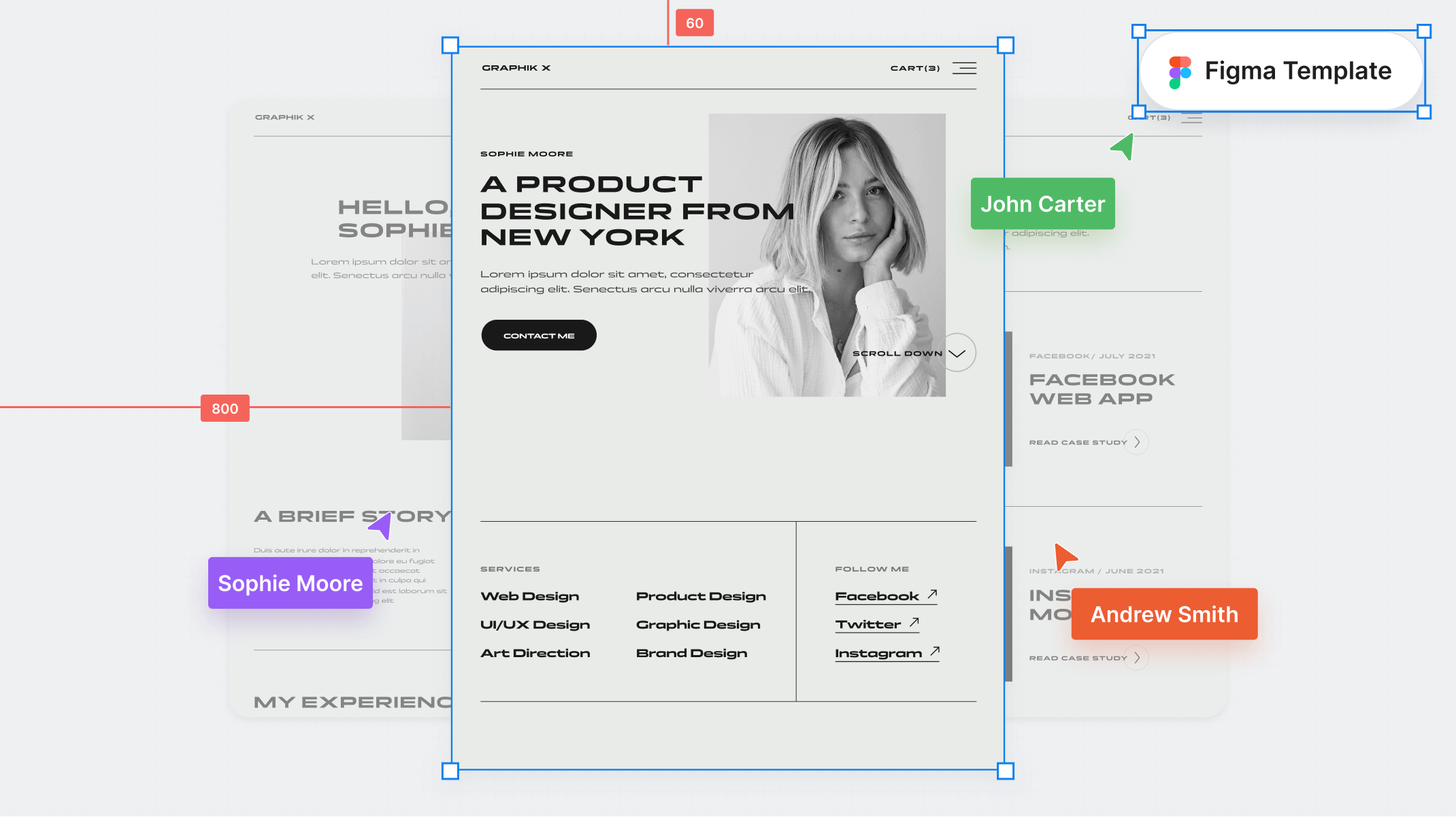 Graphik X Minimal Portfolio Figma Template Free Figma Resource