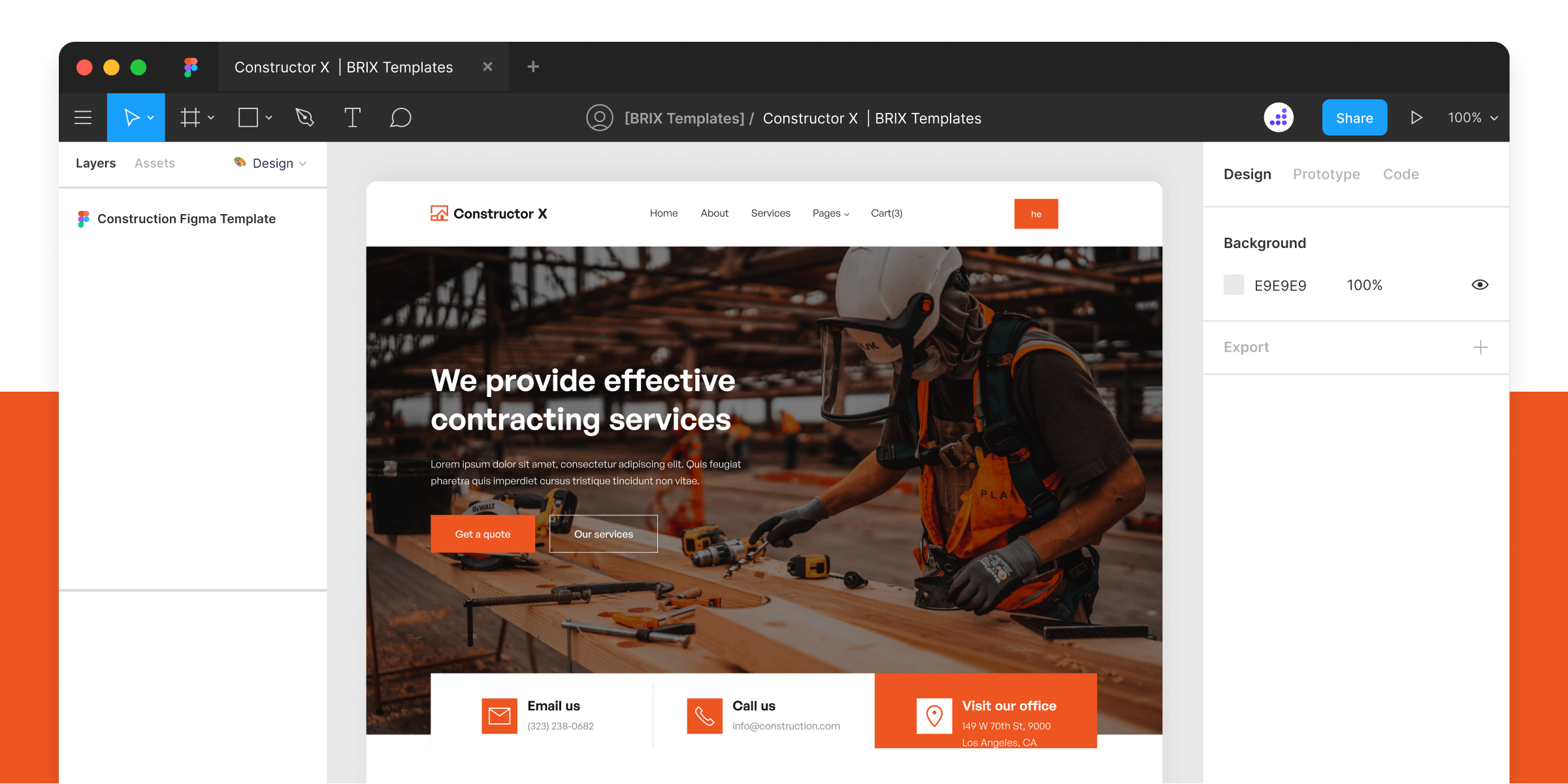 Modern Construction Website Figma Template