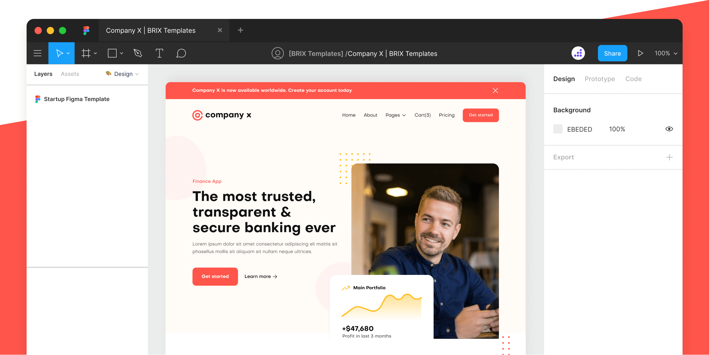 Modern Startup Website Figma Template