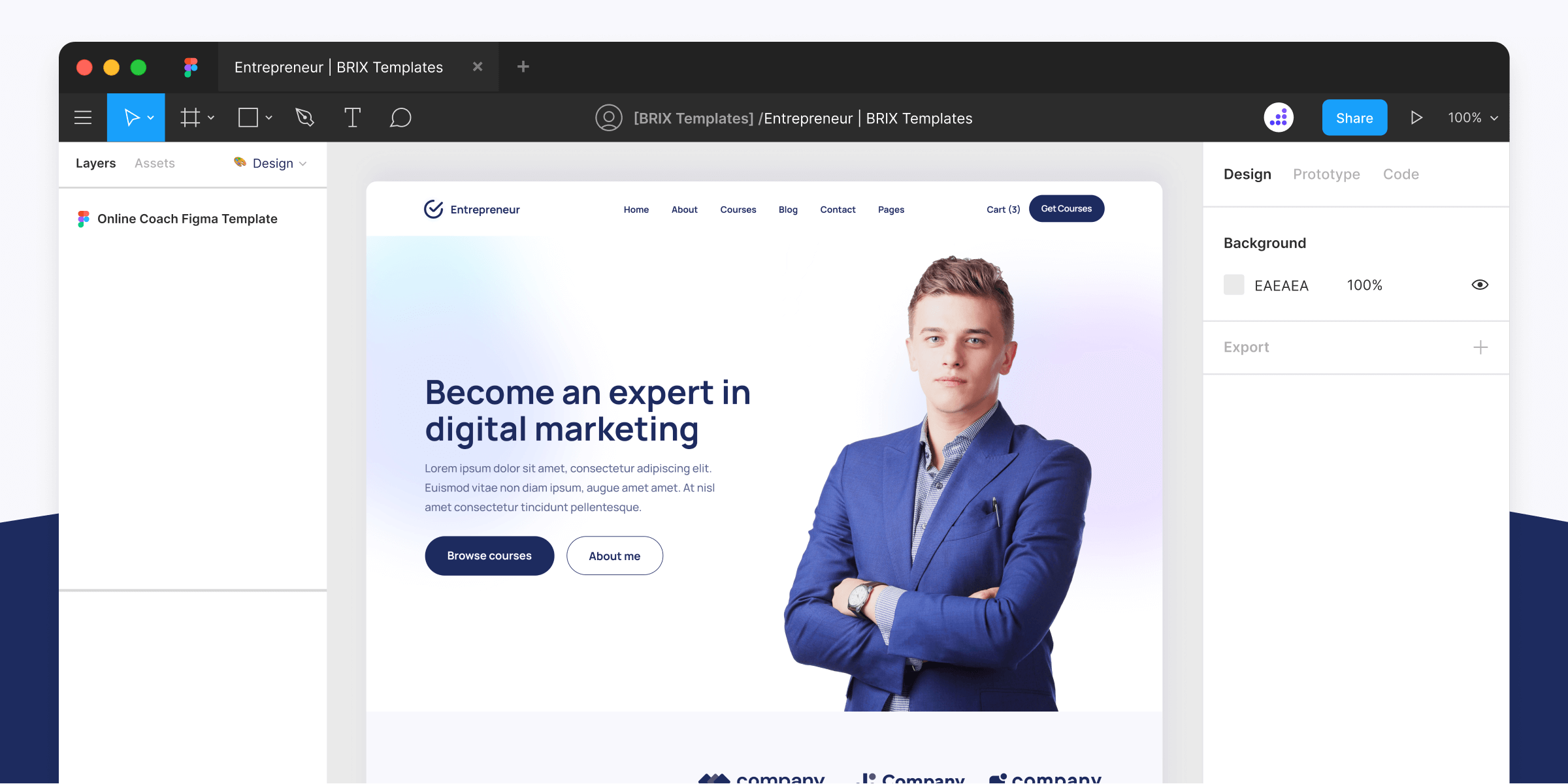 Online Courses Website Figma Template