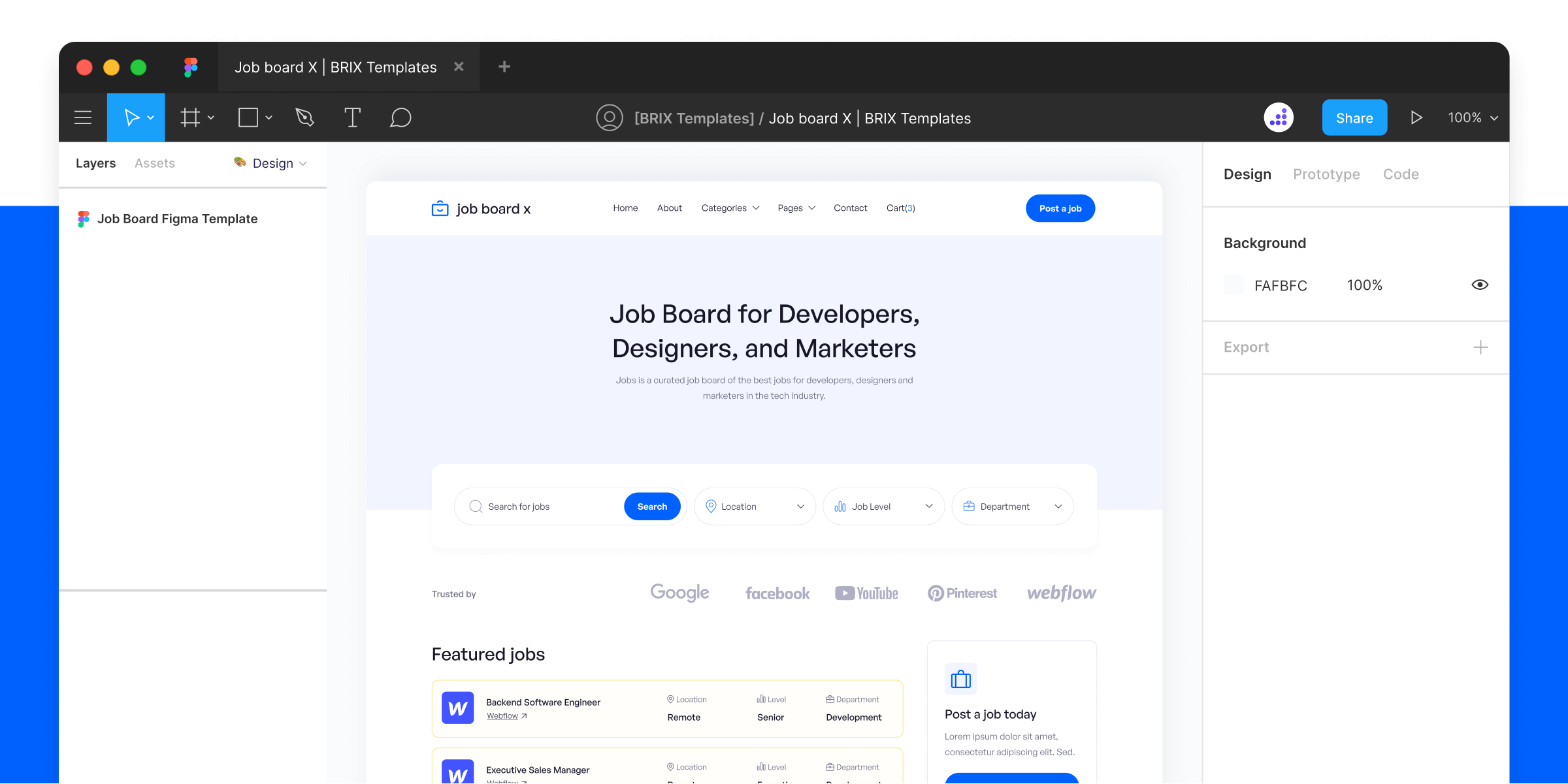 Online Job Board Website Figma Template