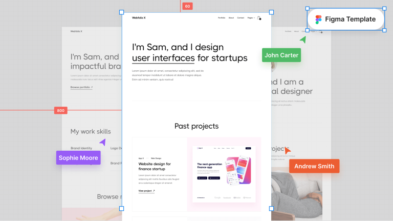 Webfolio Sample Webfolio X - Portfolio Figma Template - Free Figma Resource | Figma ...