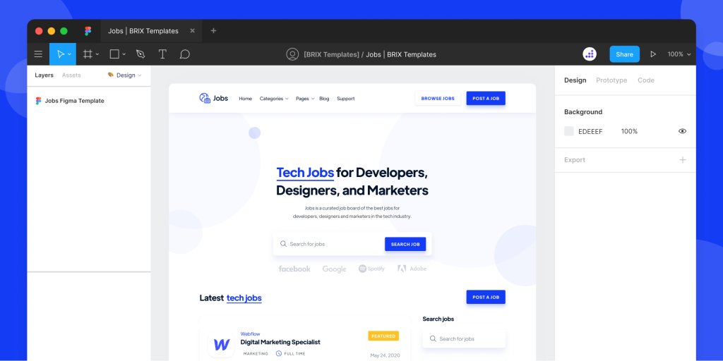 Jobs - Job Board Figma Template - Free Figma Resource | Figma Elements