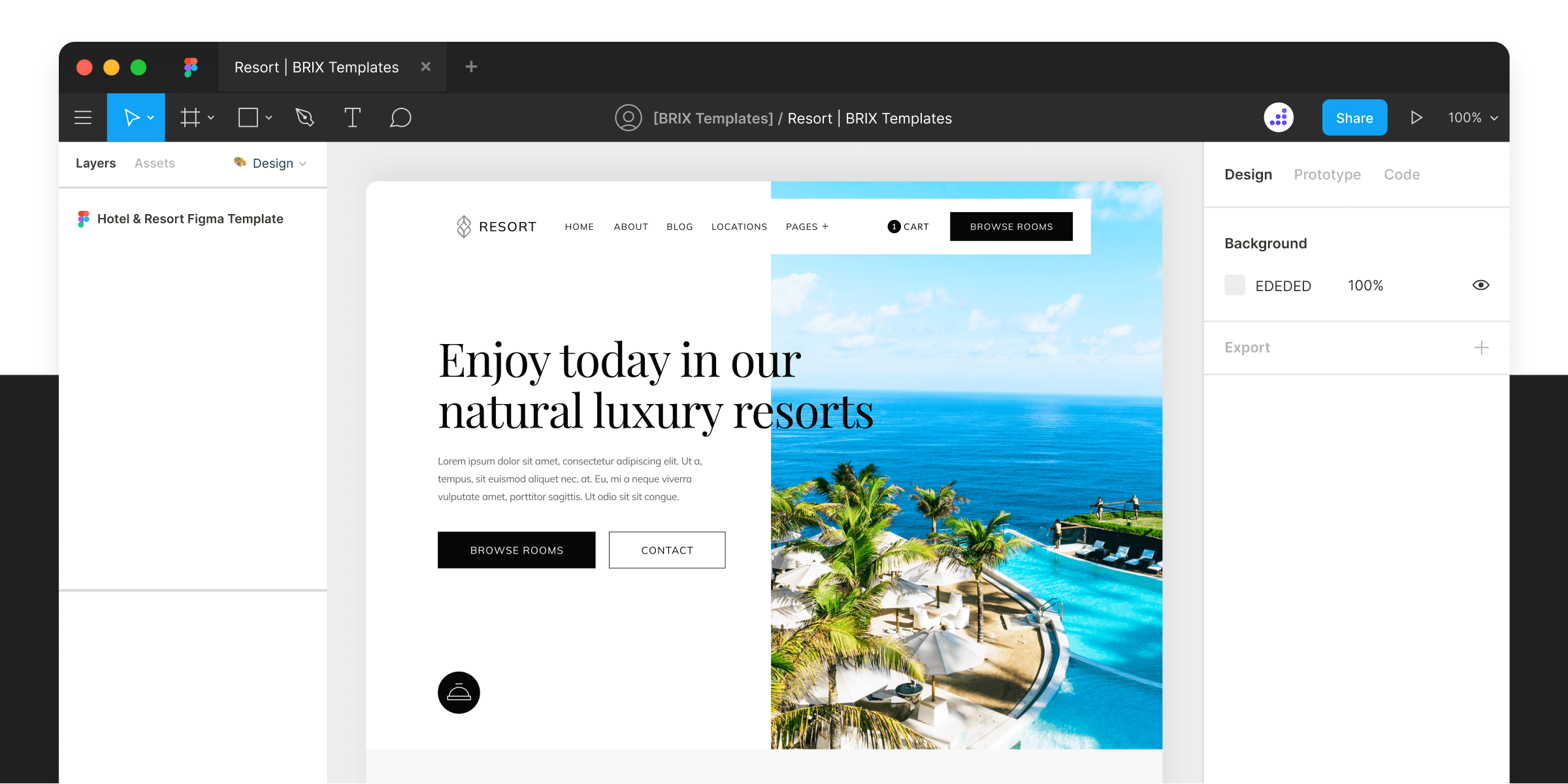 Resort Website Figma Template