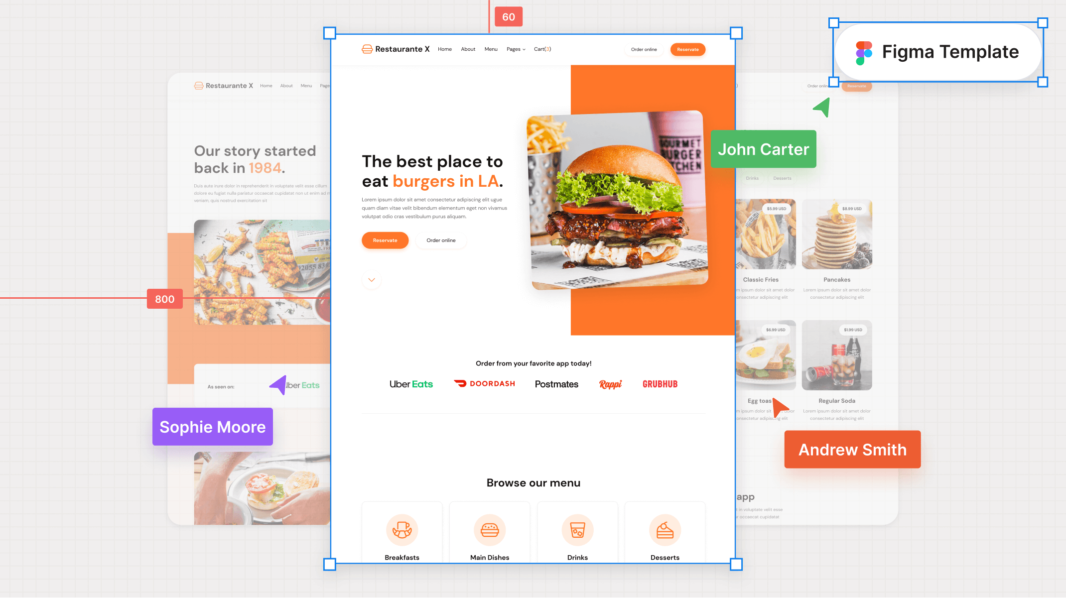 Restaurante X Restaurant Figma Template Free Figma Resource Figma