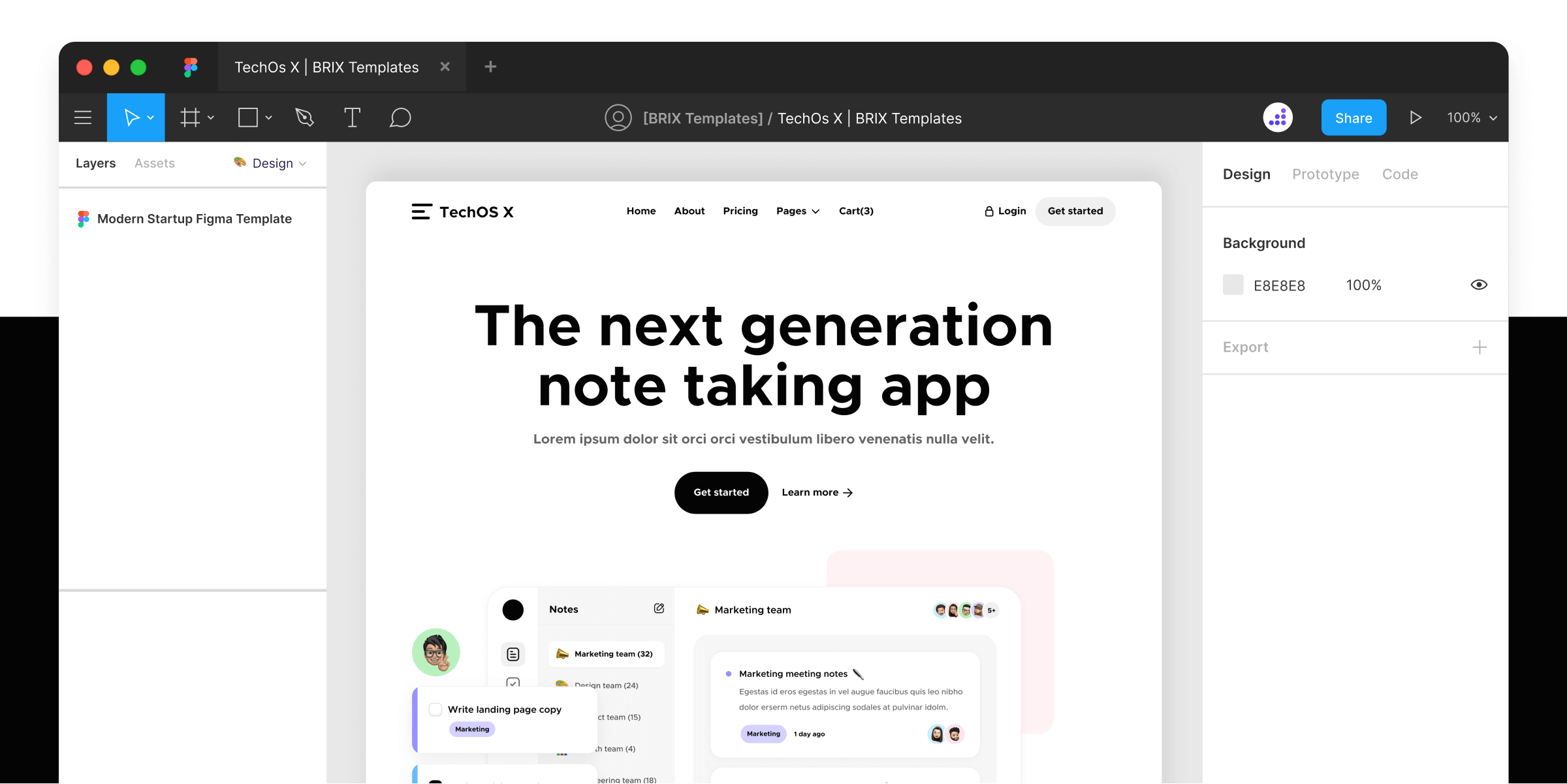 SaaS Startup Website Figma Template