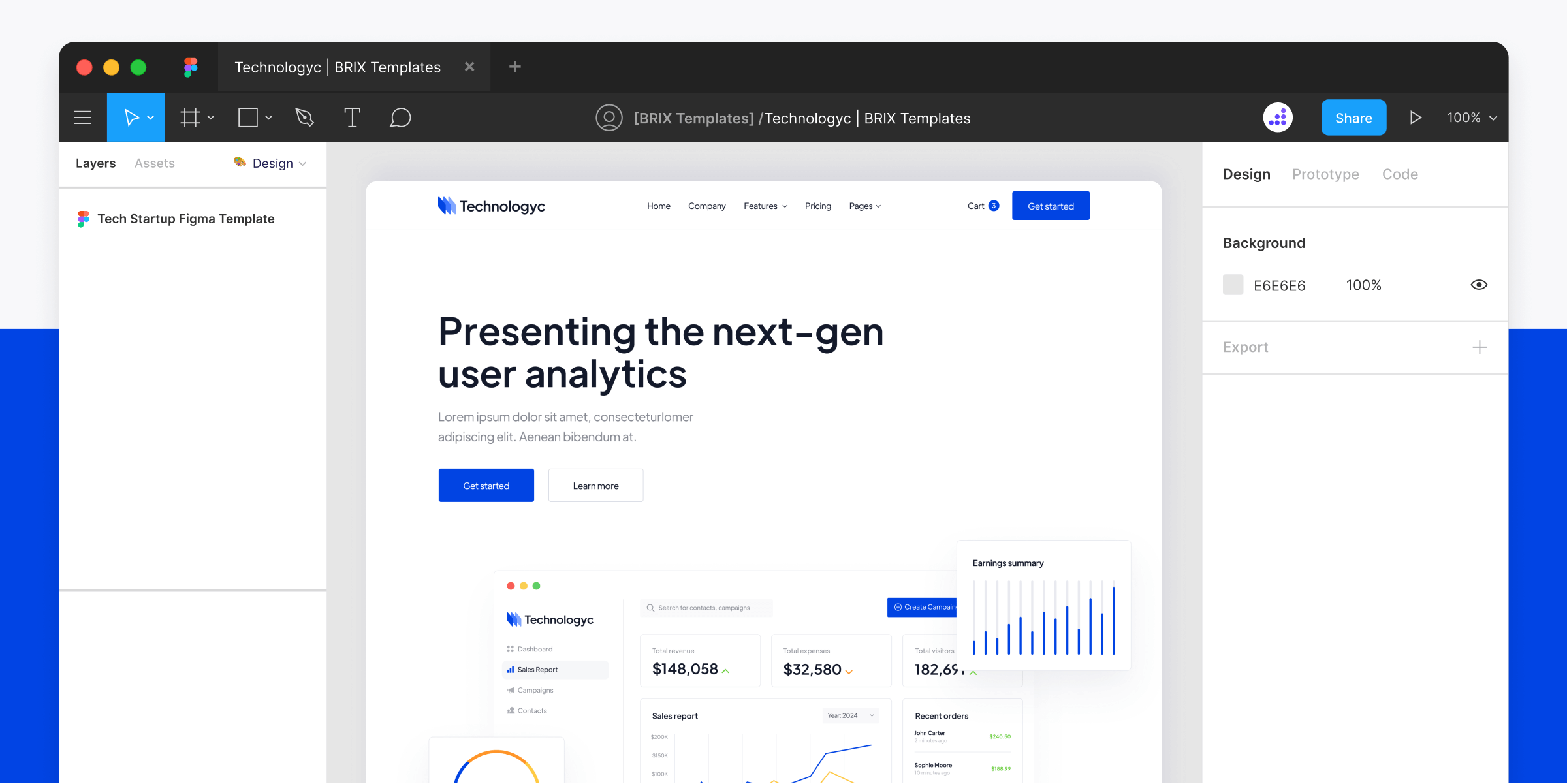 Tech Startup Website Figma Template