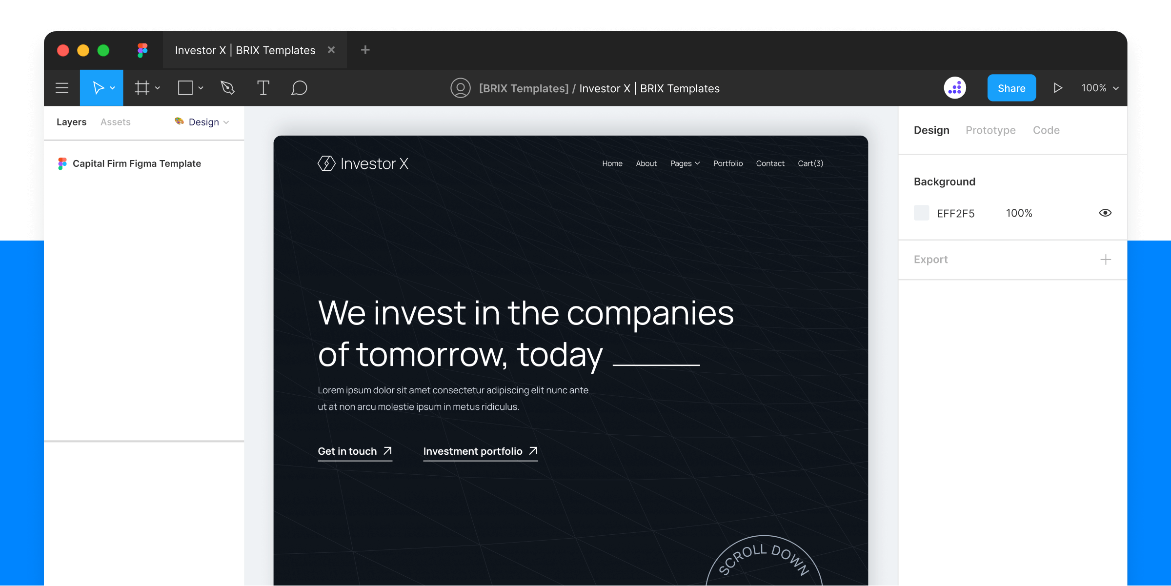 Venture Capital Investment Firm Website Figma Template