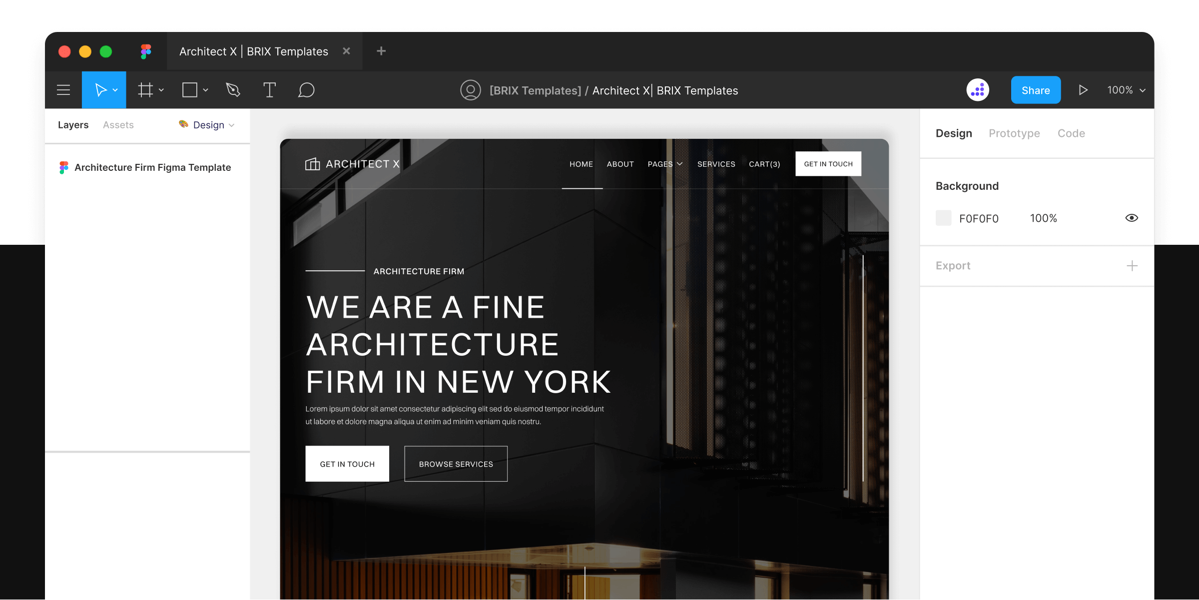 Architecture Firm Website Figma Template