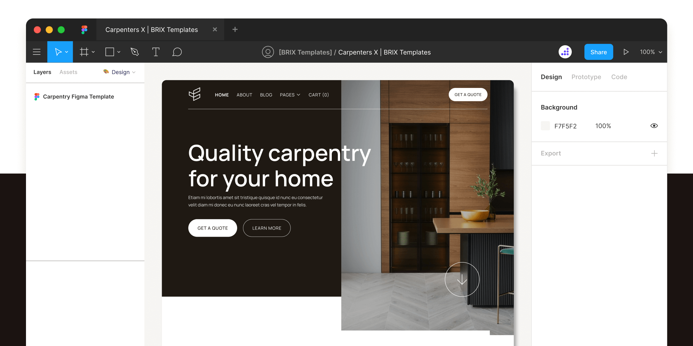 Carpentry Website Figma Template