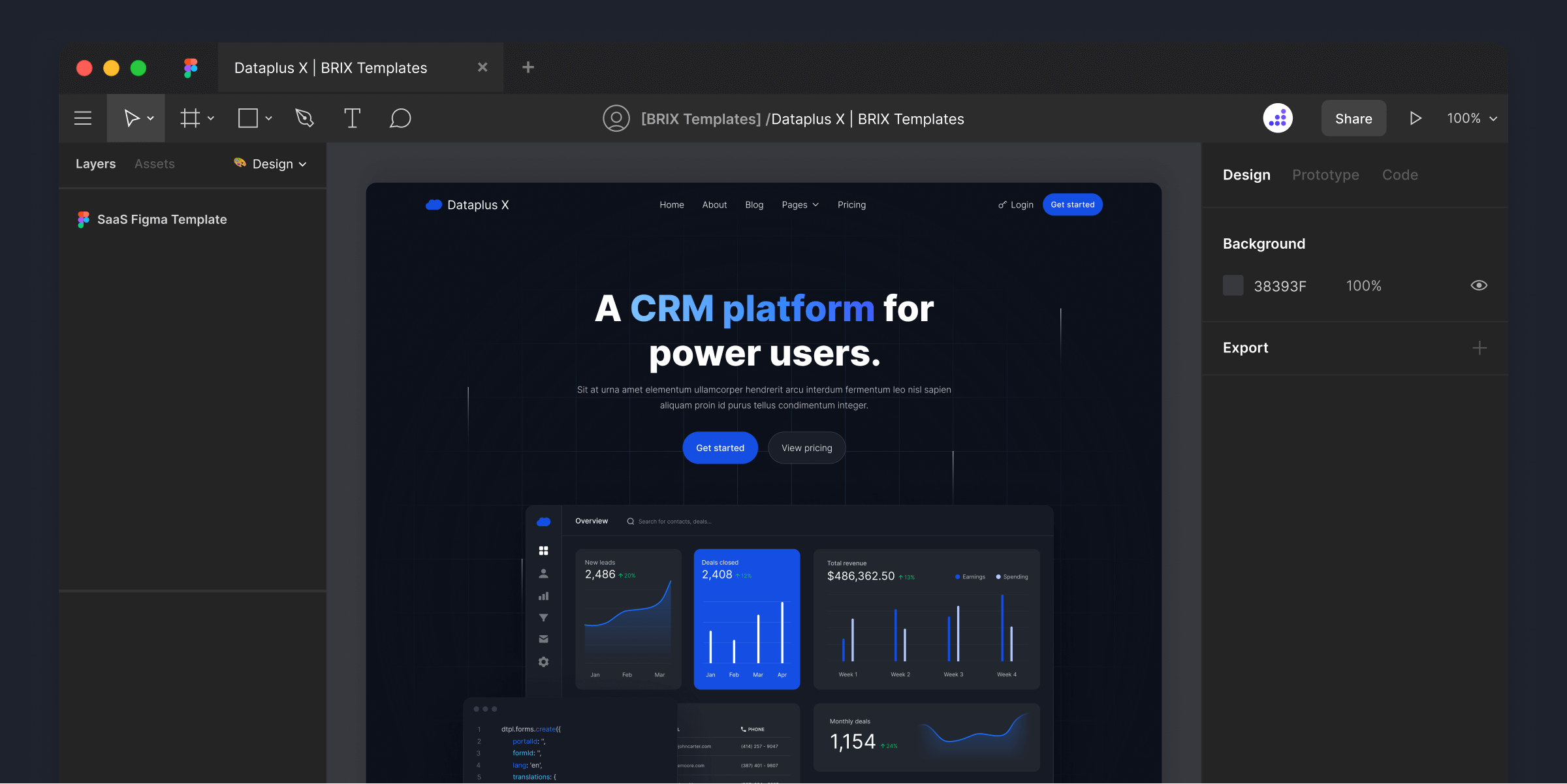 Dark Mode Technology Website Figma Template