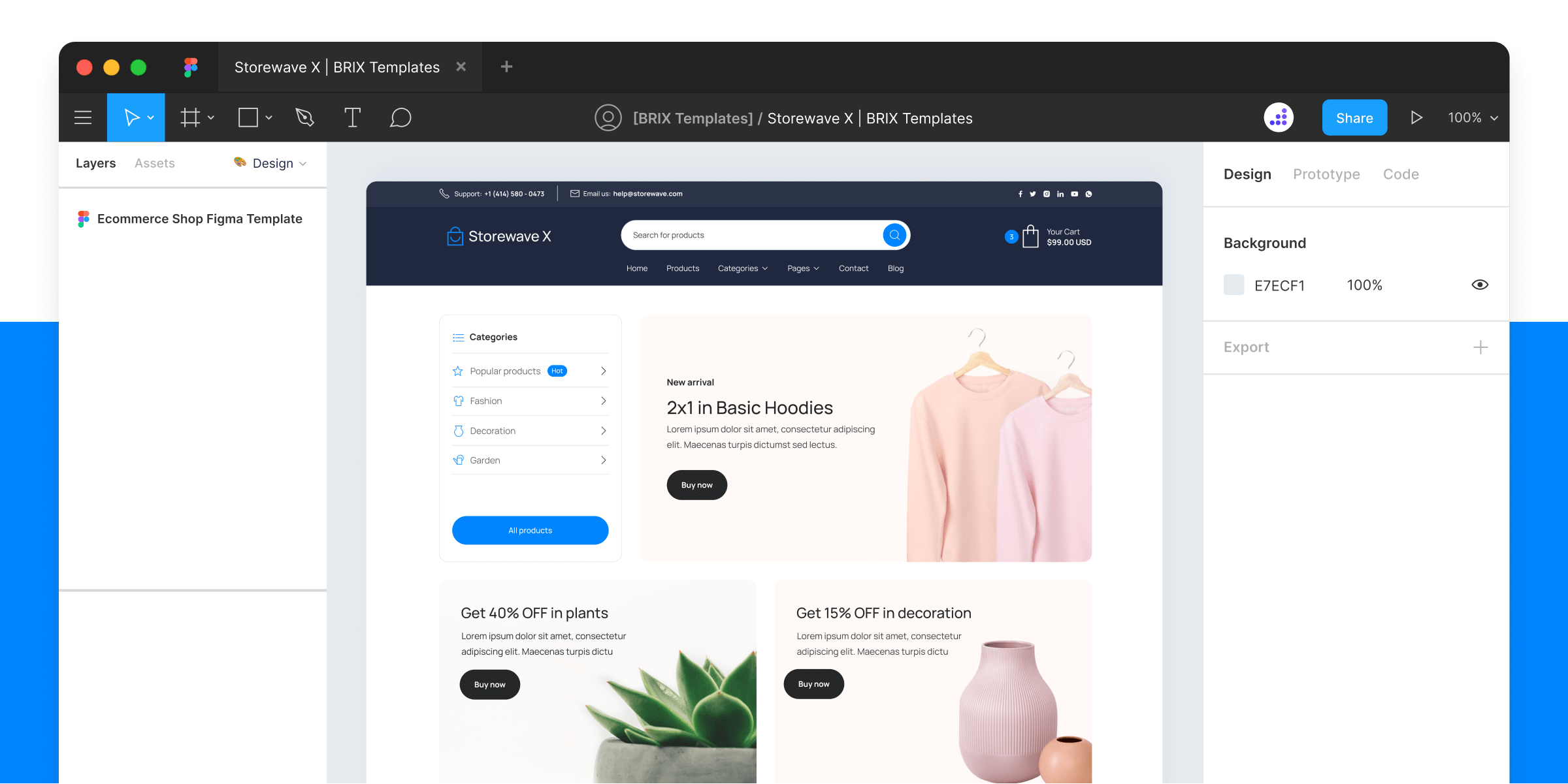 Ecommerce Store Website Figma Template